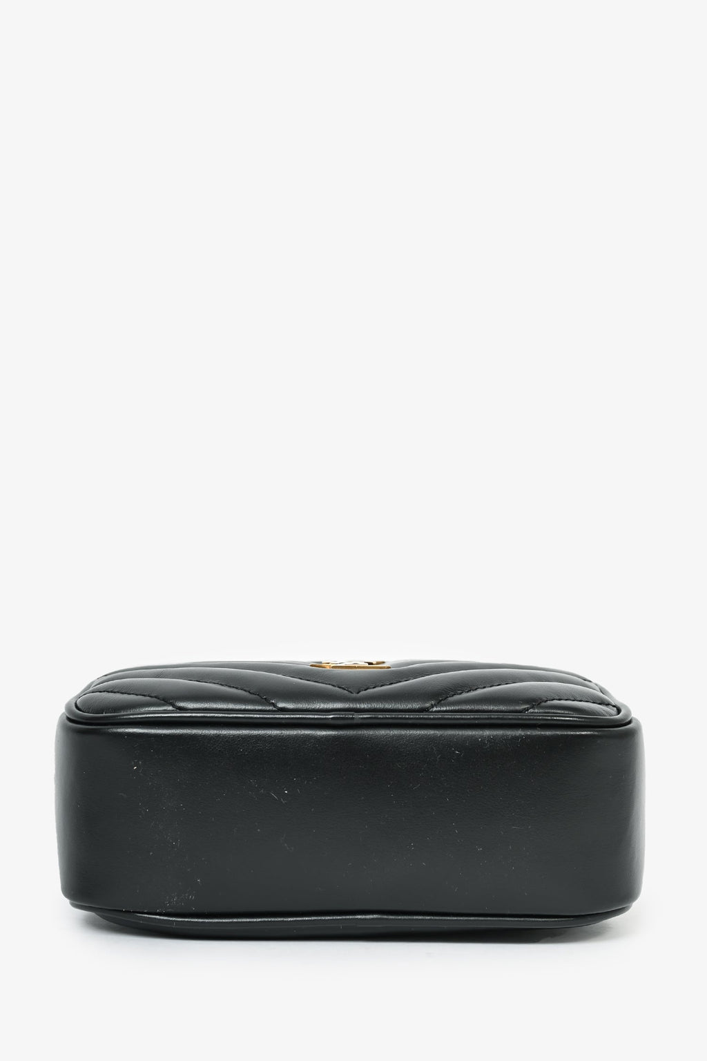 Saint Laurent 2022 Black Chevron Leather Lou Belt Bag