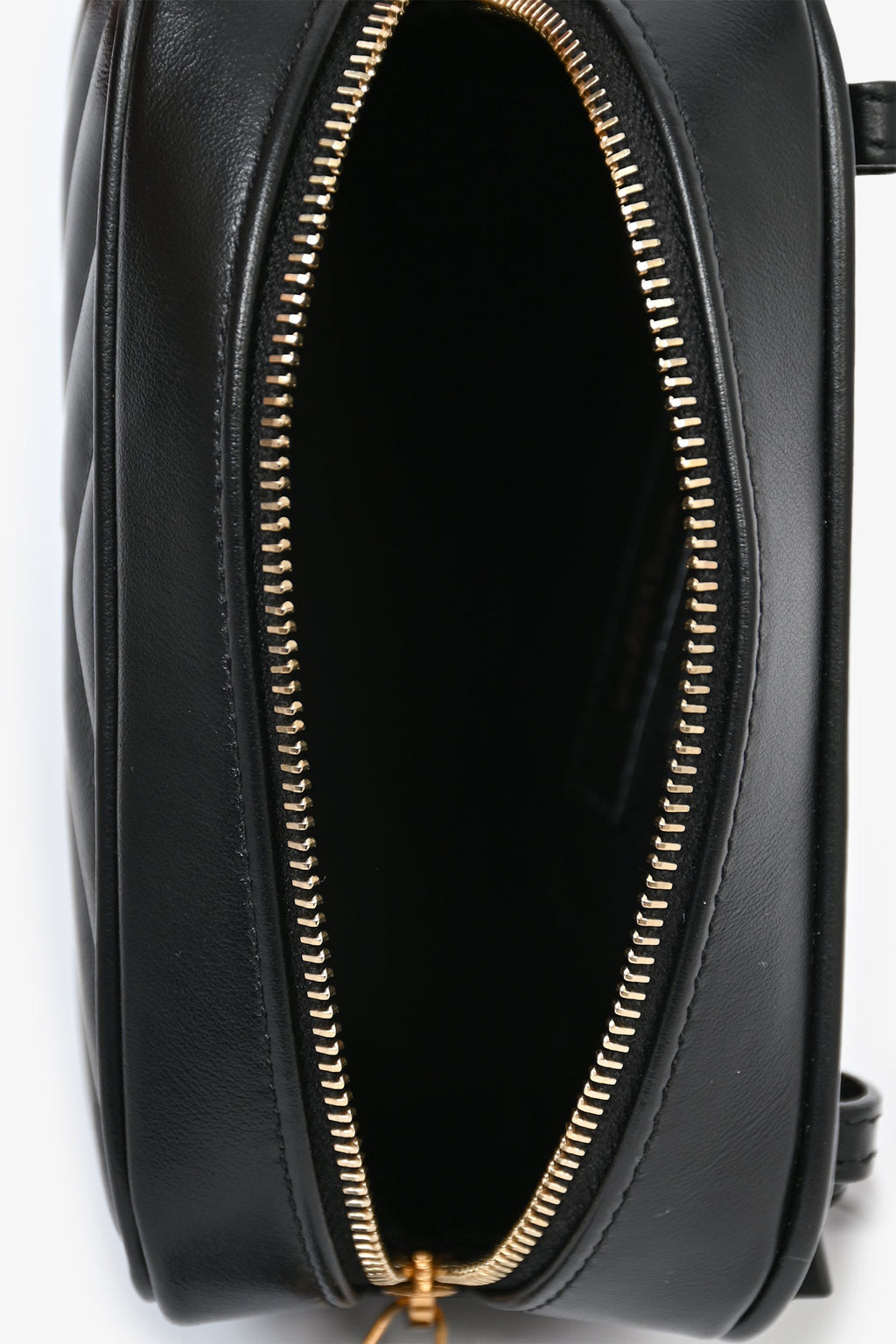 Saint Laurent 2022 Black Chevron Leather Lou Belt Bag