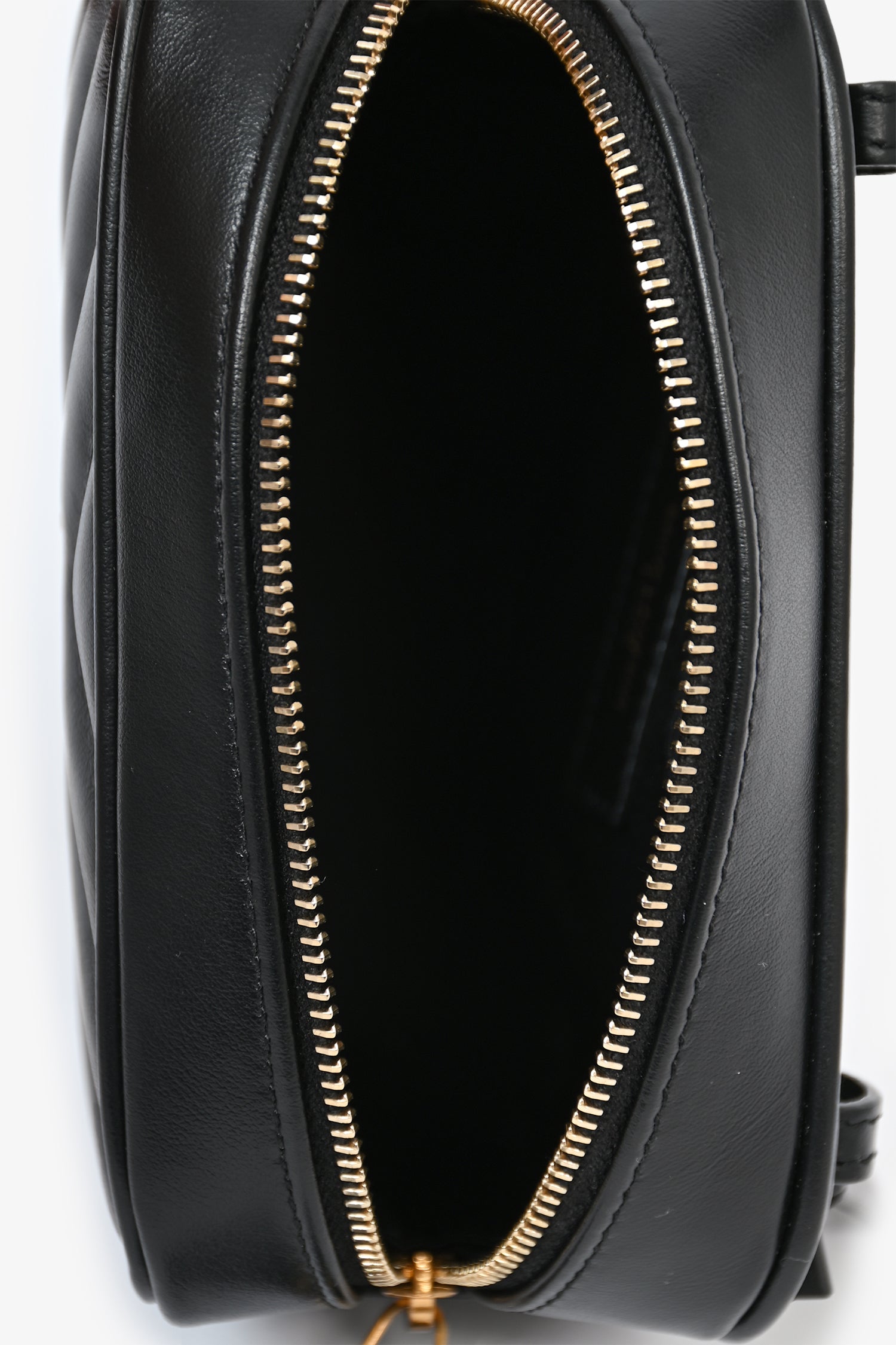 Saint Laurent 2022 Black Chevron Leather Lou Belt Bag