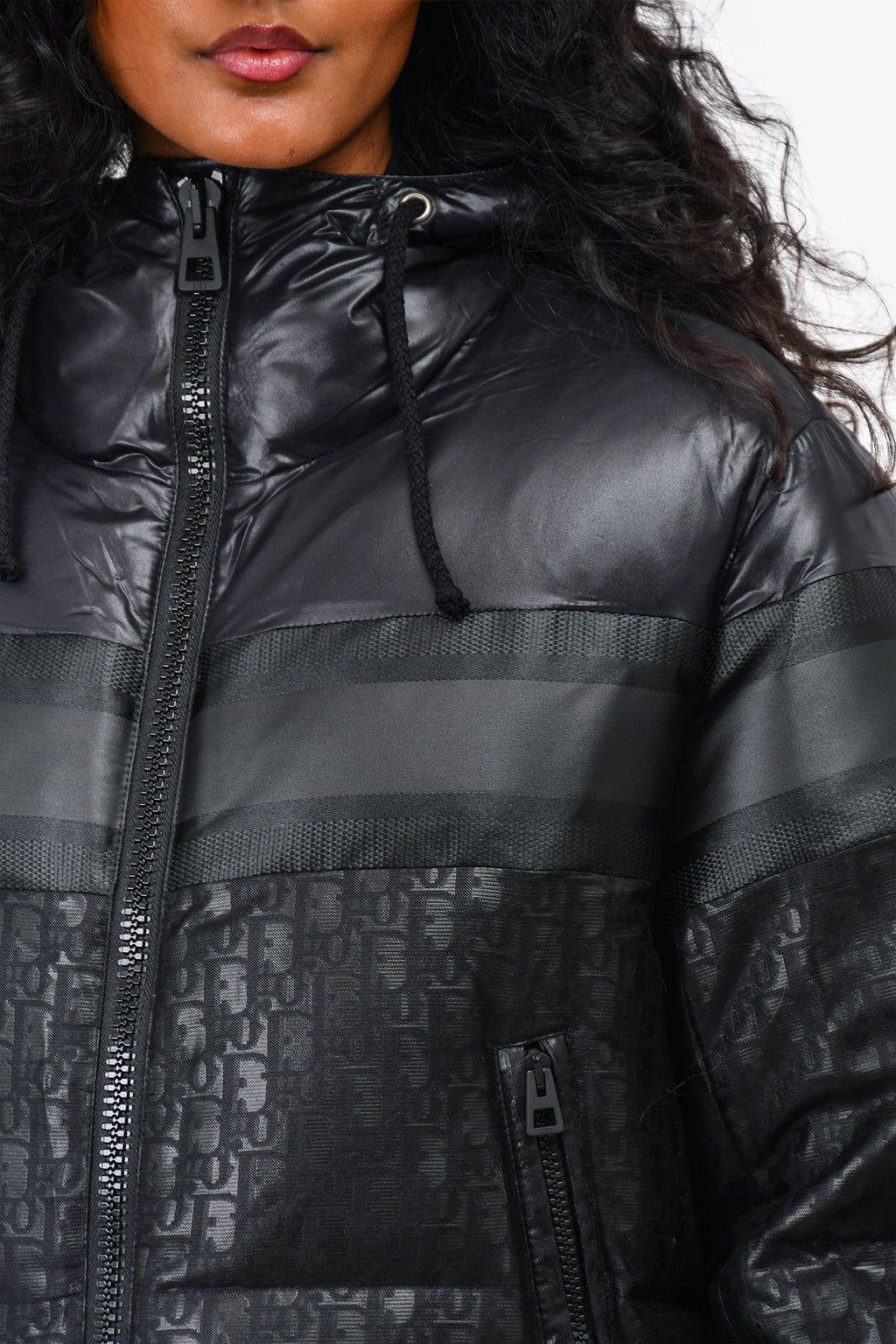 Christian Dior Black Oblique Puffer Jacket Size XS