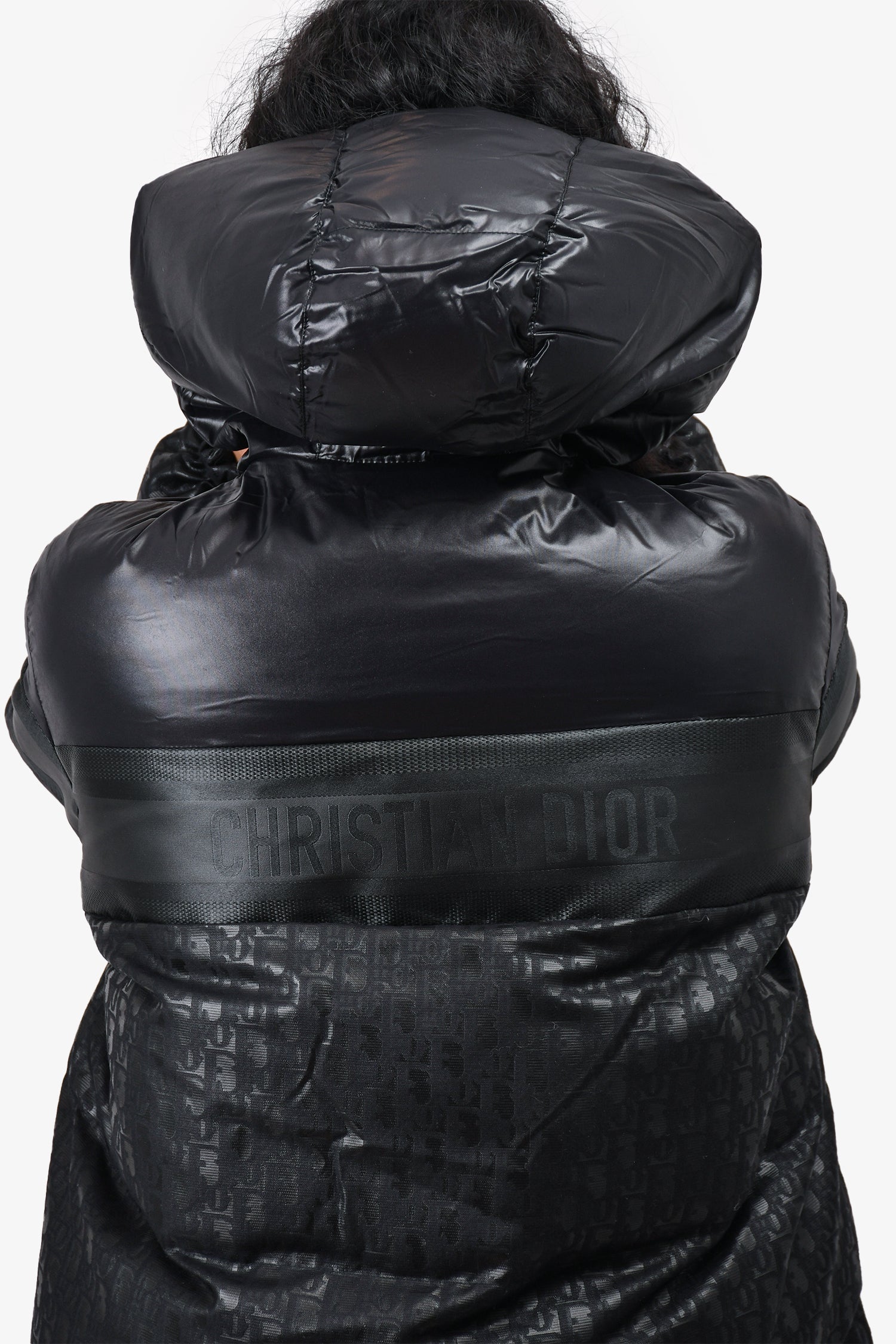 Christian Dior Black Oblique Puffer Jacket Size XS