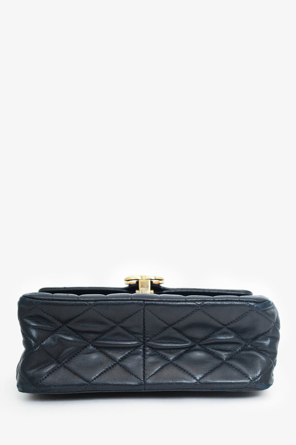 Pre-Loved Chanel™ 1991-94 Black Vertical Quilted Lambskin Top Handle Bag