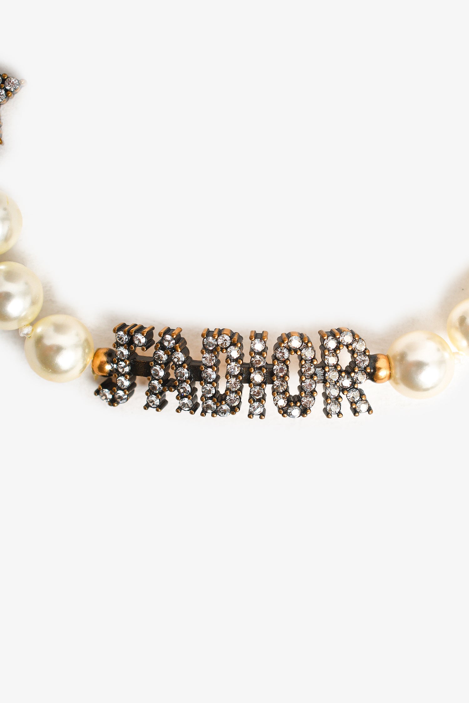 Christian Dior Gold Tone/Faux Pearl J'aDior Necklace