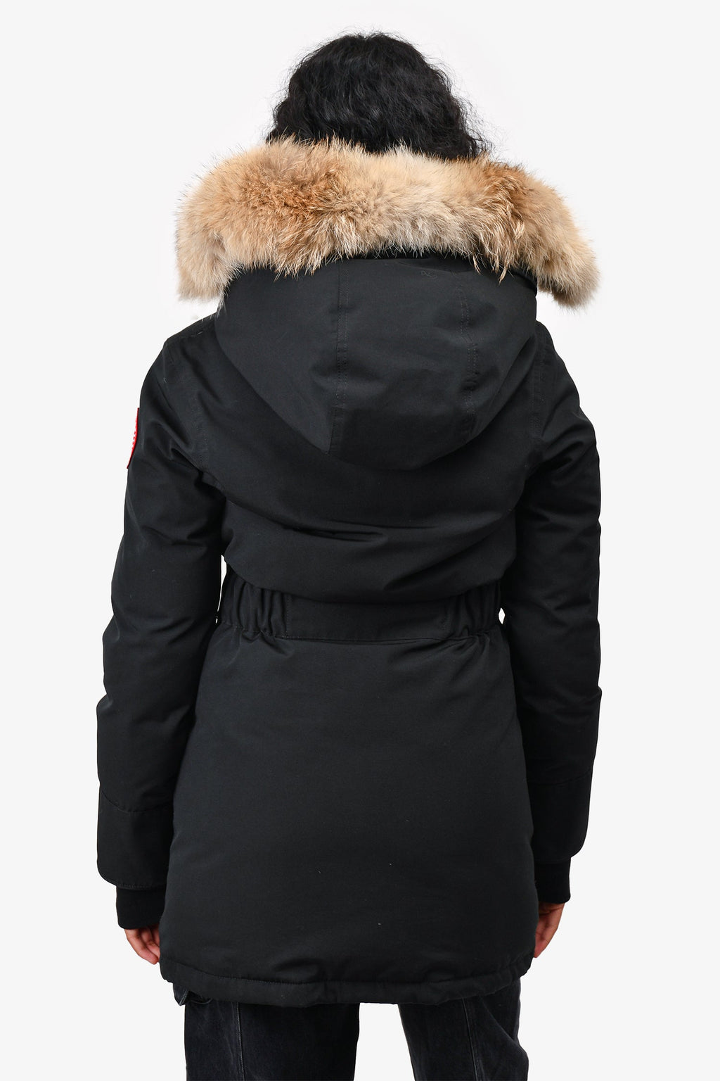 Canada Goose Black Trillion Fur Hooded Parka Down Coat Size XXS