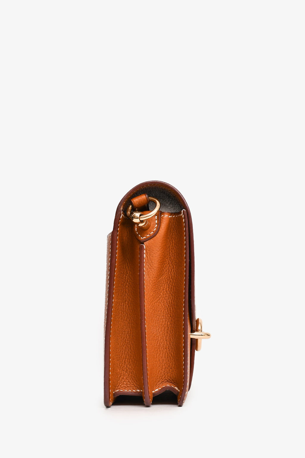 Hermès 2019 Brown Fauve Leather Mini Roulis GHW (As Is)