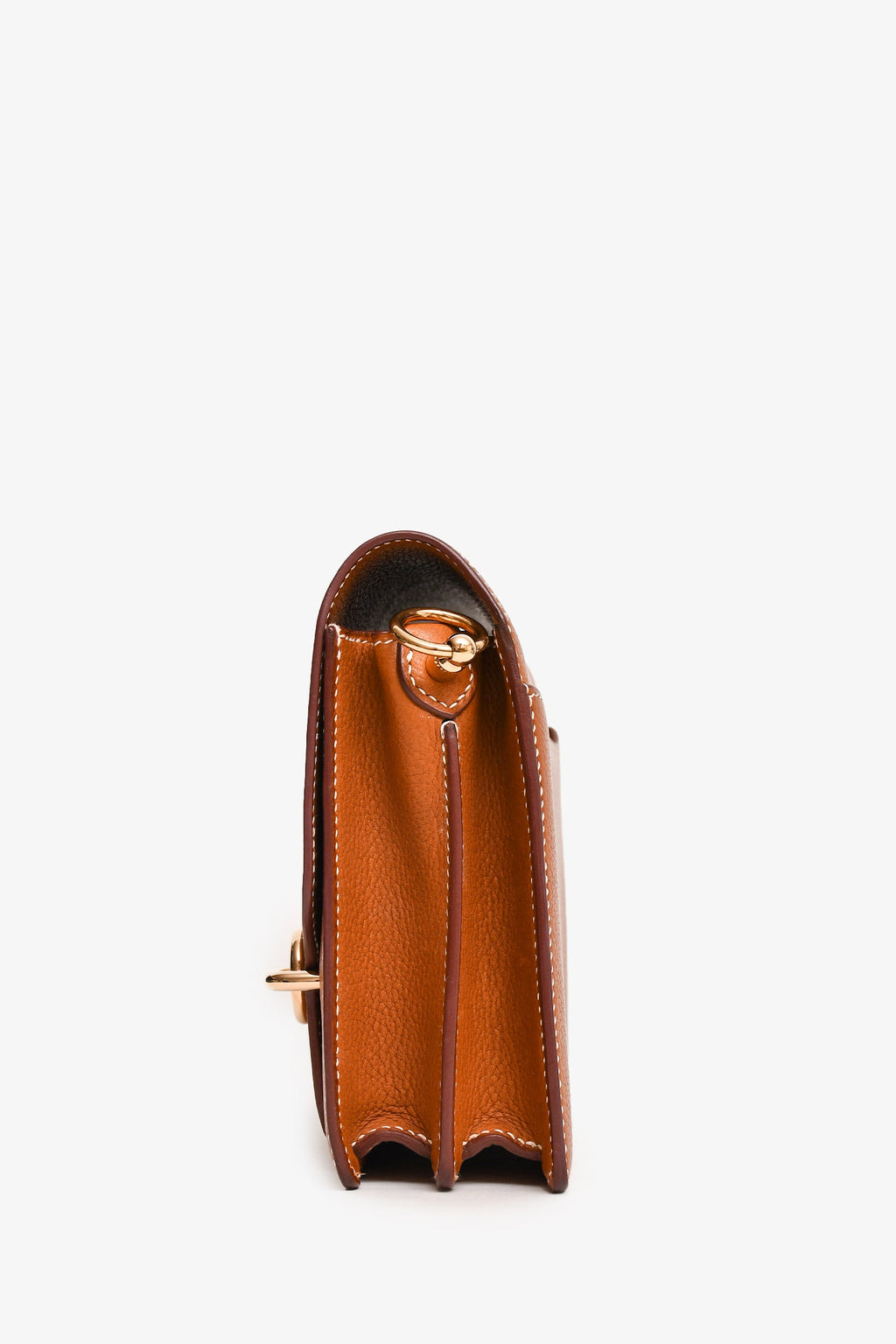 Hermès 2019 Brown Fauve Leather Mini Roulis GHW (As Is)