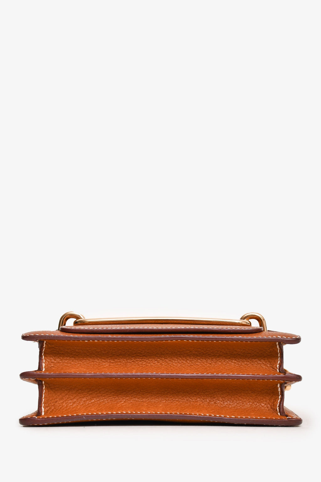 Hermès 2019 Brown Fauve Leather Mini Roulis GHW (As Is)