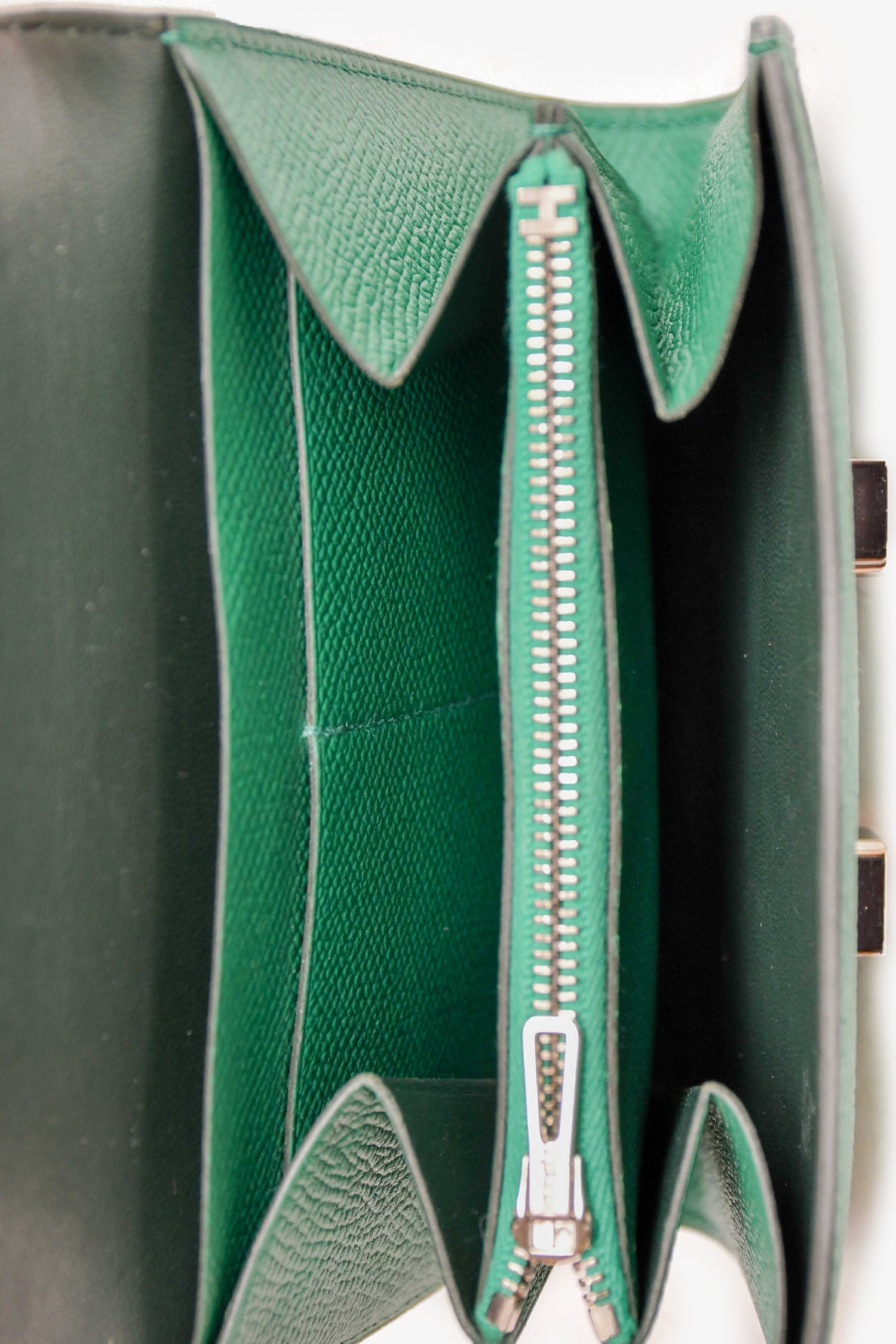 Hermès 2018 Vert Vertigo Epsom Constance Wallet PHW