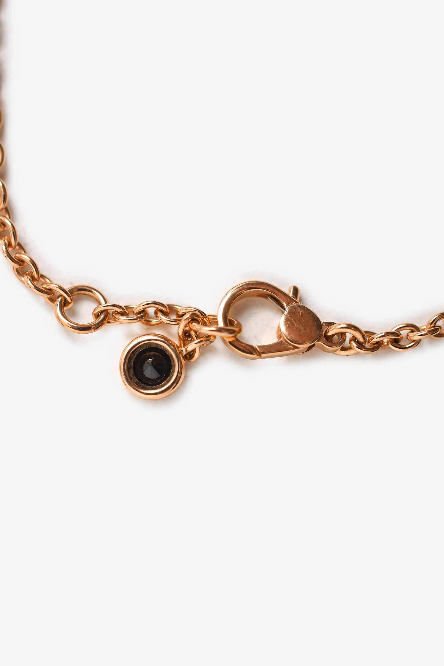 Hermès 18K Rose Gold/Black Spinel Finesse Bracelet