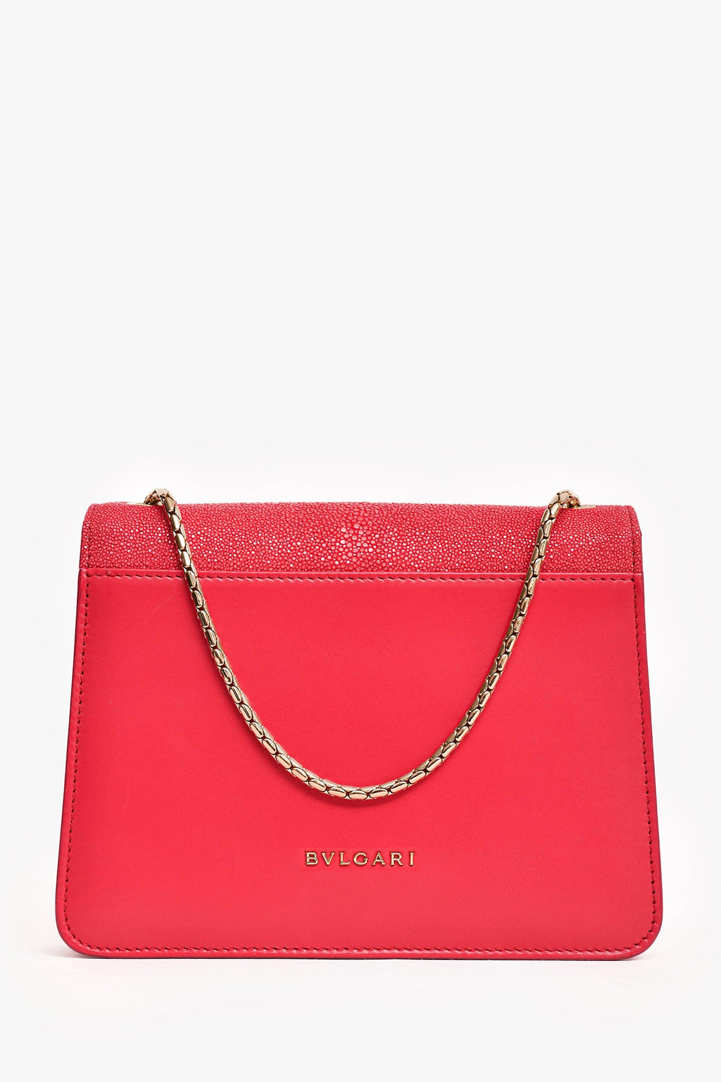 Bvlgari Pink Leather/Stingray Serpenti Crossbody