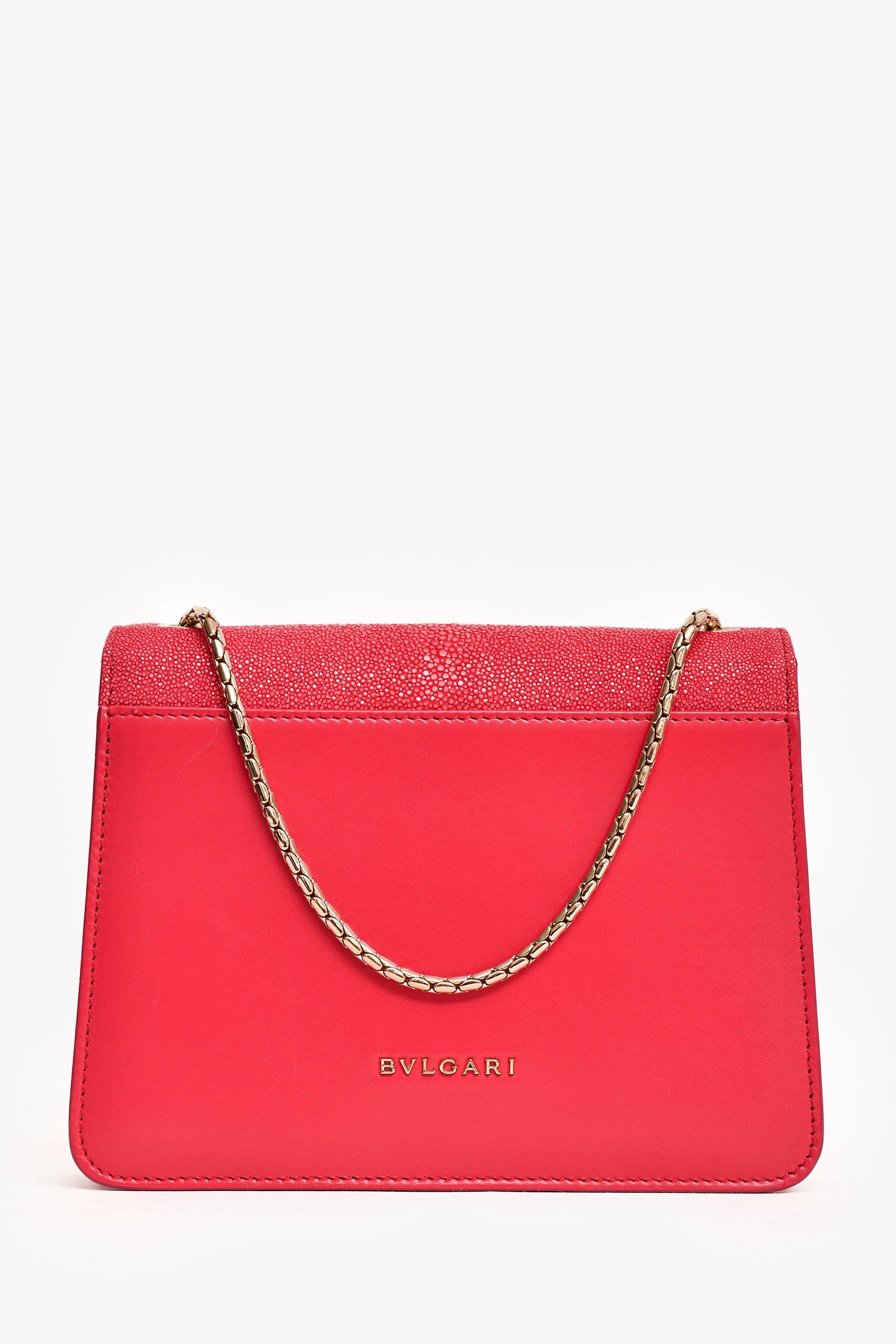 Bvlgari Pink Leather/Stingray Serpenti Crossbody