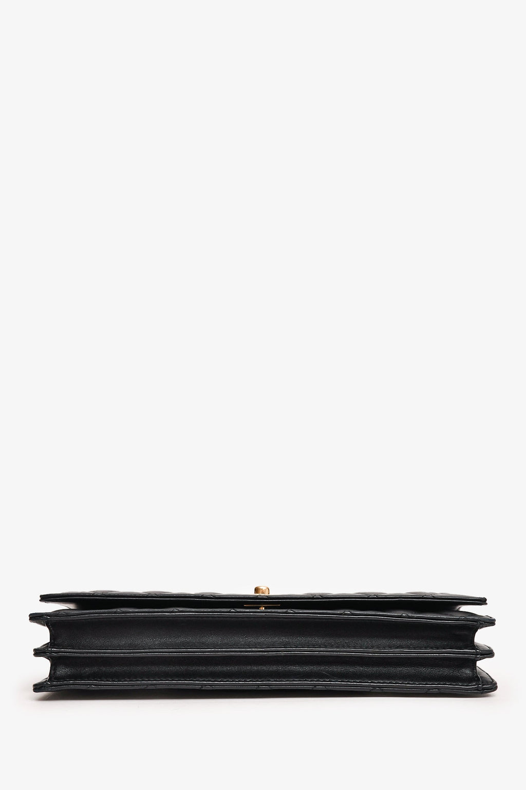 Pre-Loved Chanel™ 2016-17 Black Lambskin Faux Pearl East West Shoulder Bag