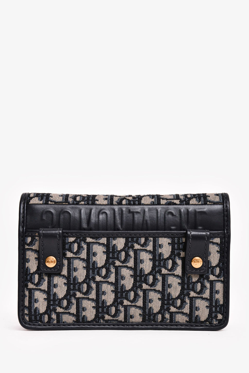 Christian Dior 2020 Navy Leather Oblique 2 In 1 30 Montage Belt/Shoulder Bag