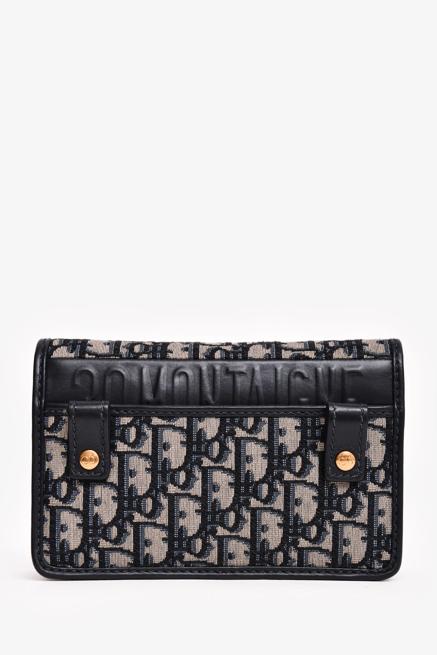 Christian Dior 2020 Navy Leather Oblique 2 In 1 30 Montage Belt/Shoulder Bag