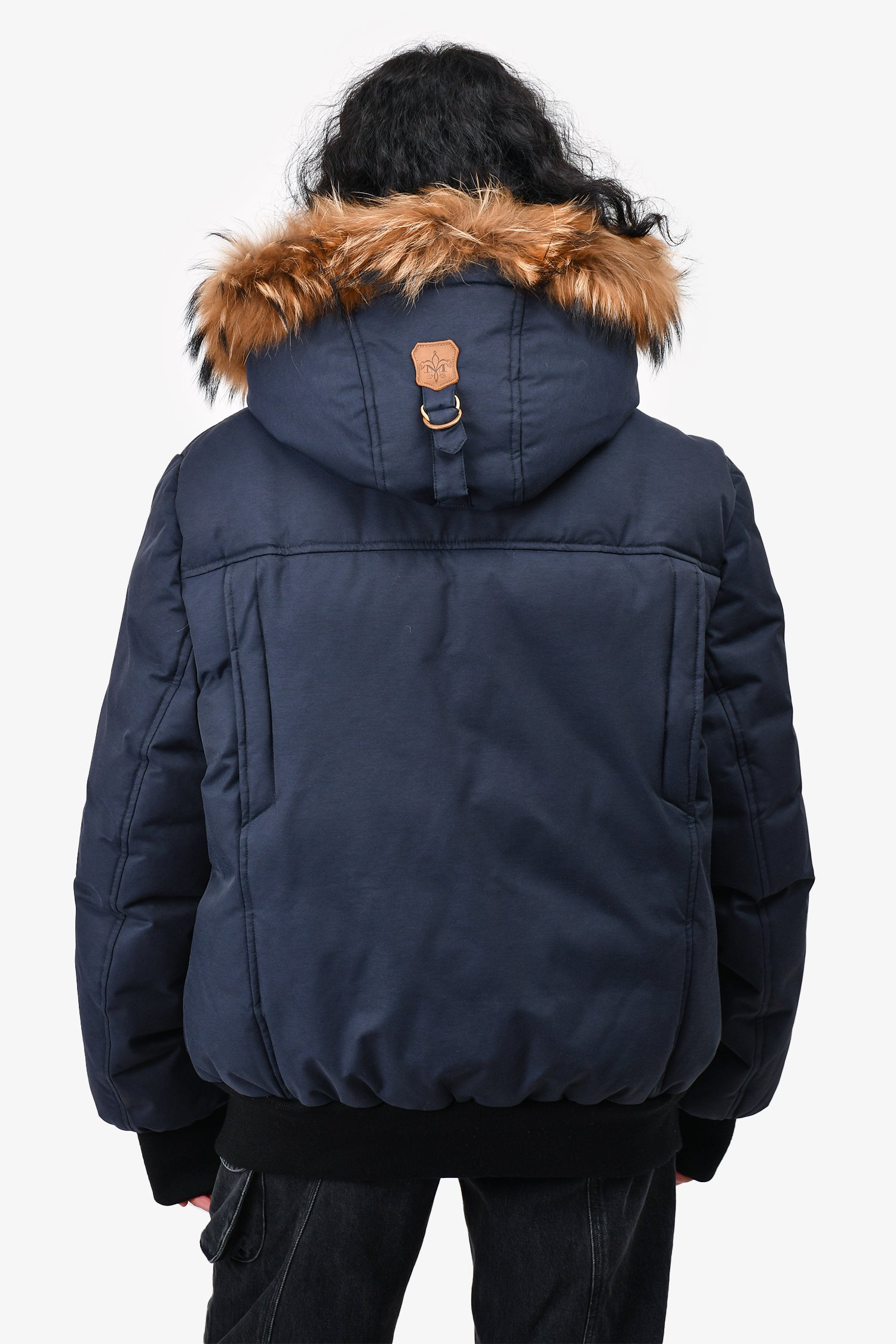 Mackage Grey Dixon 2 In 1 Fur Hooded Bomber Jacket Size 44