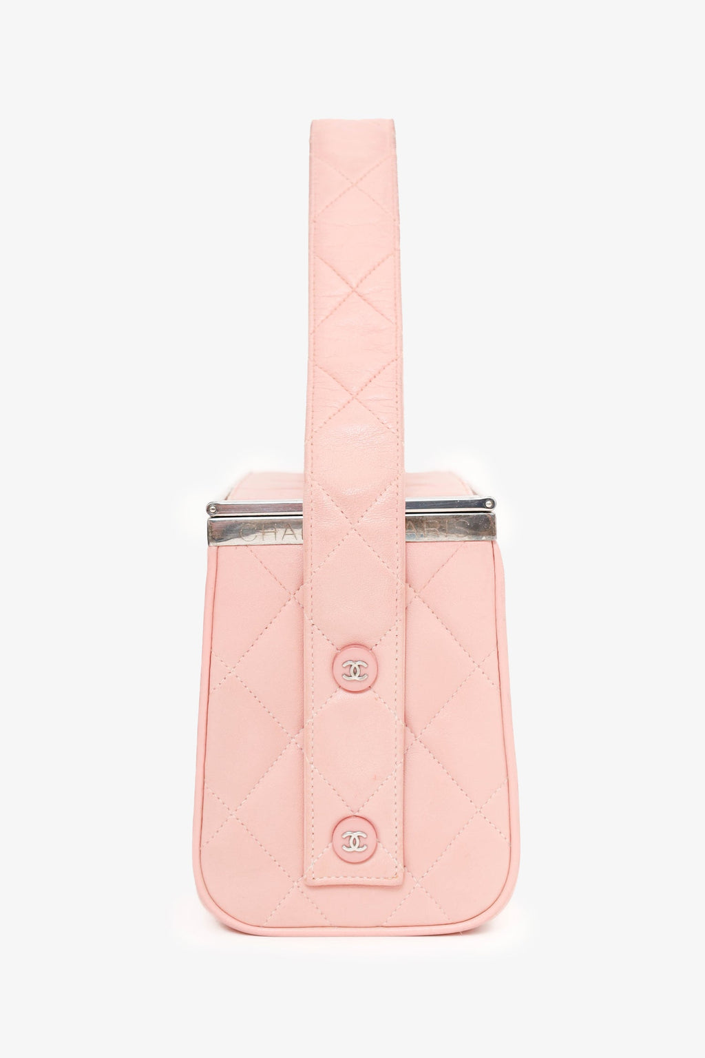 Pre-Loved Chanel™ 1996-97 Pink Quilted Lambskin Vanity Box