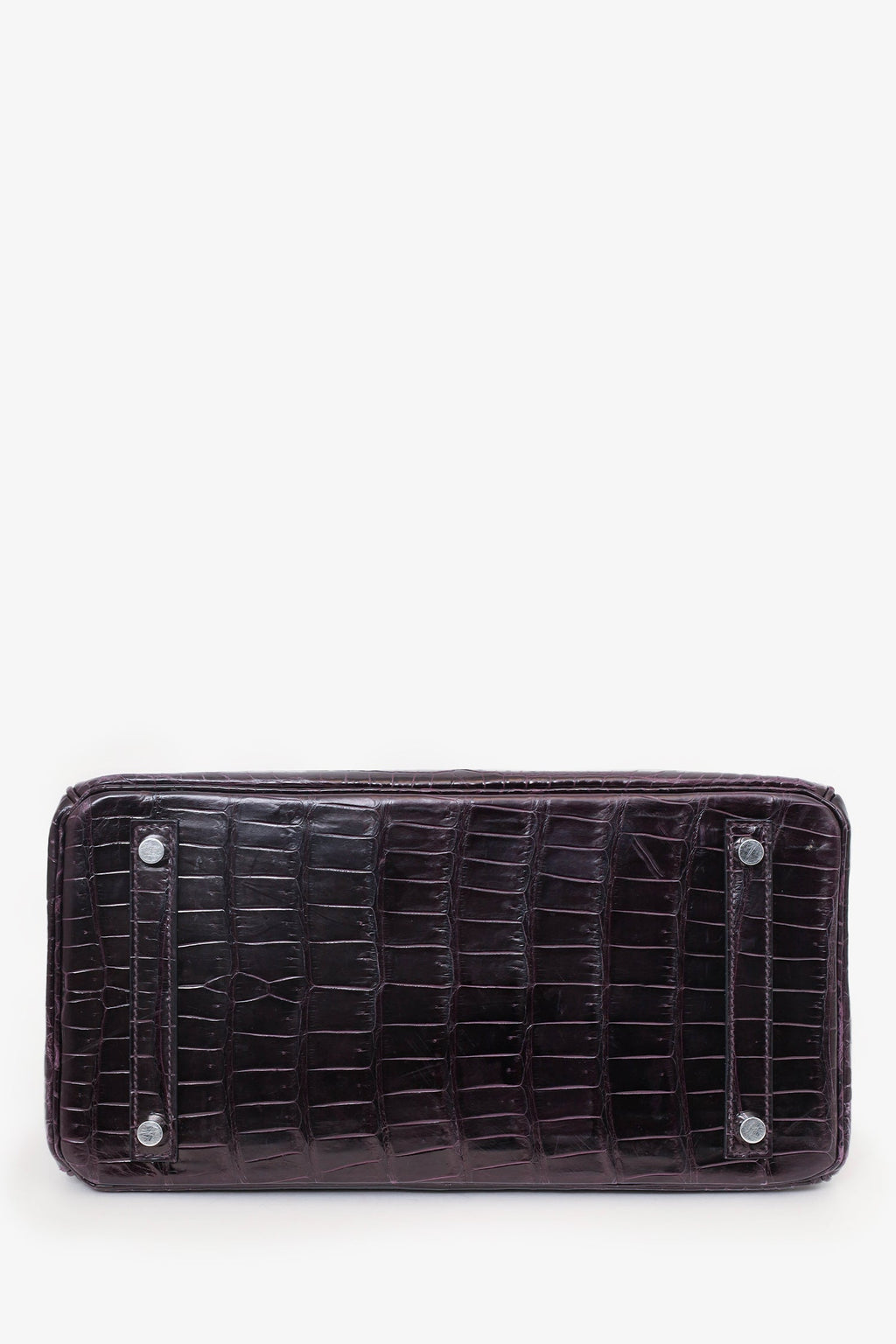 Hermes 2015 Dark Purple Matte Porosus Crocodile Birkin 30