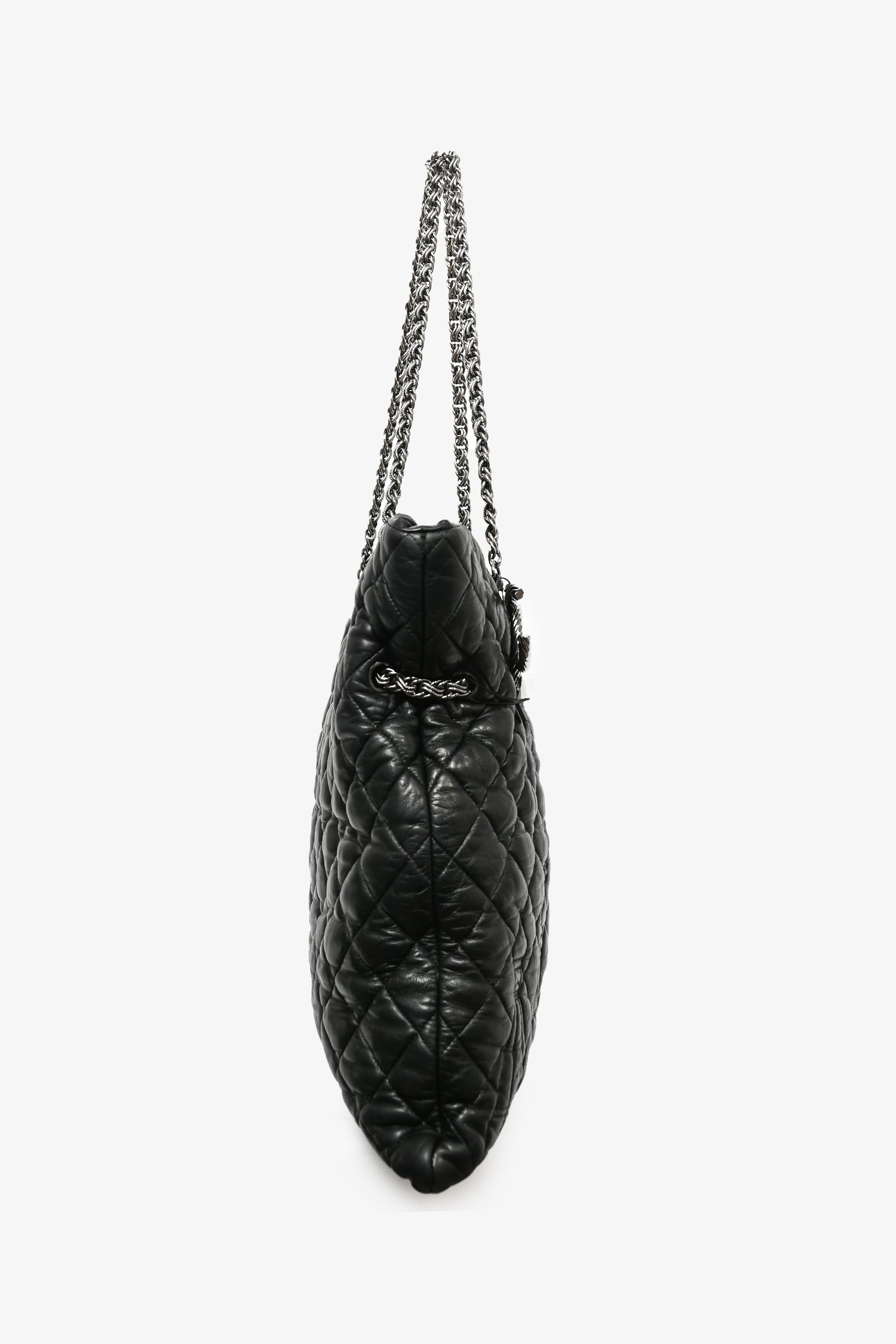 Pre-Loved Chanel™ 2008/09 Black Leather Paris Moscow Tote