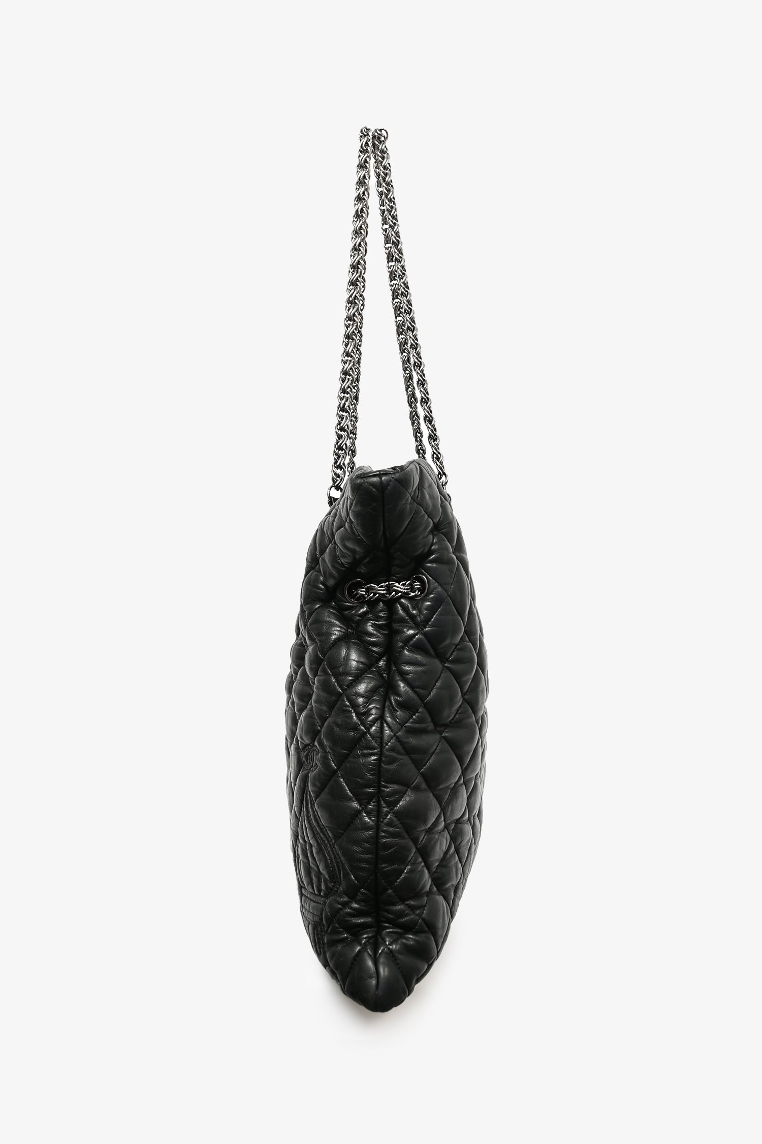 Pre-Loved Chanel™ 2008/09 Black Leather Paris Moscow Tote