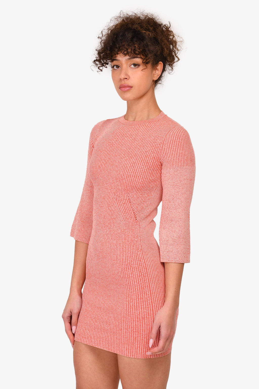Stella McCartney Pink Speckled Wide Sleeve Dress Size 36