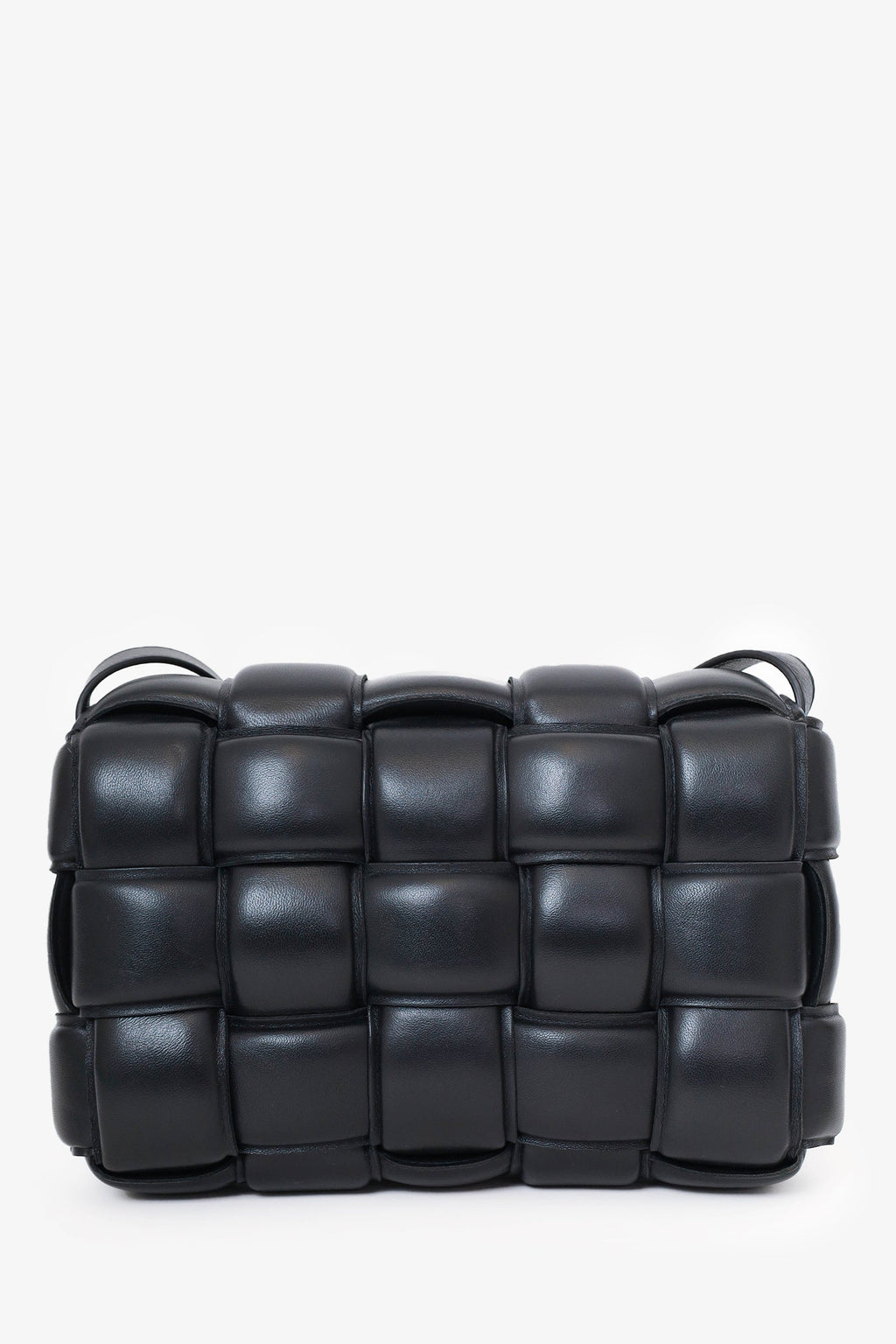 Bottega Veneta Black Leather "Padded Cassette" Shoulder Bag