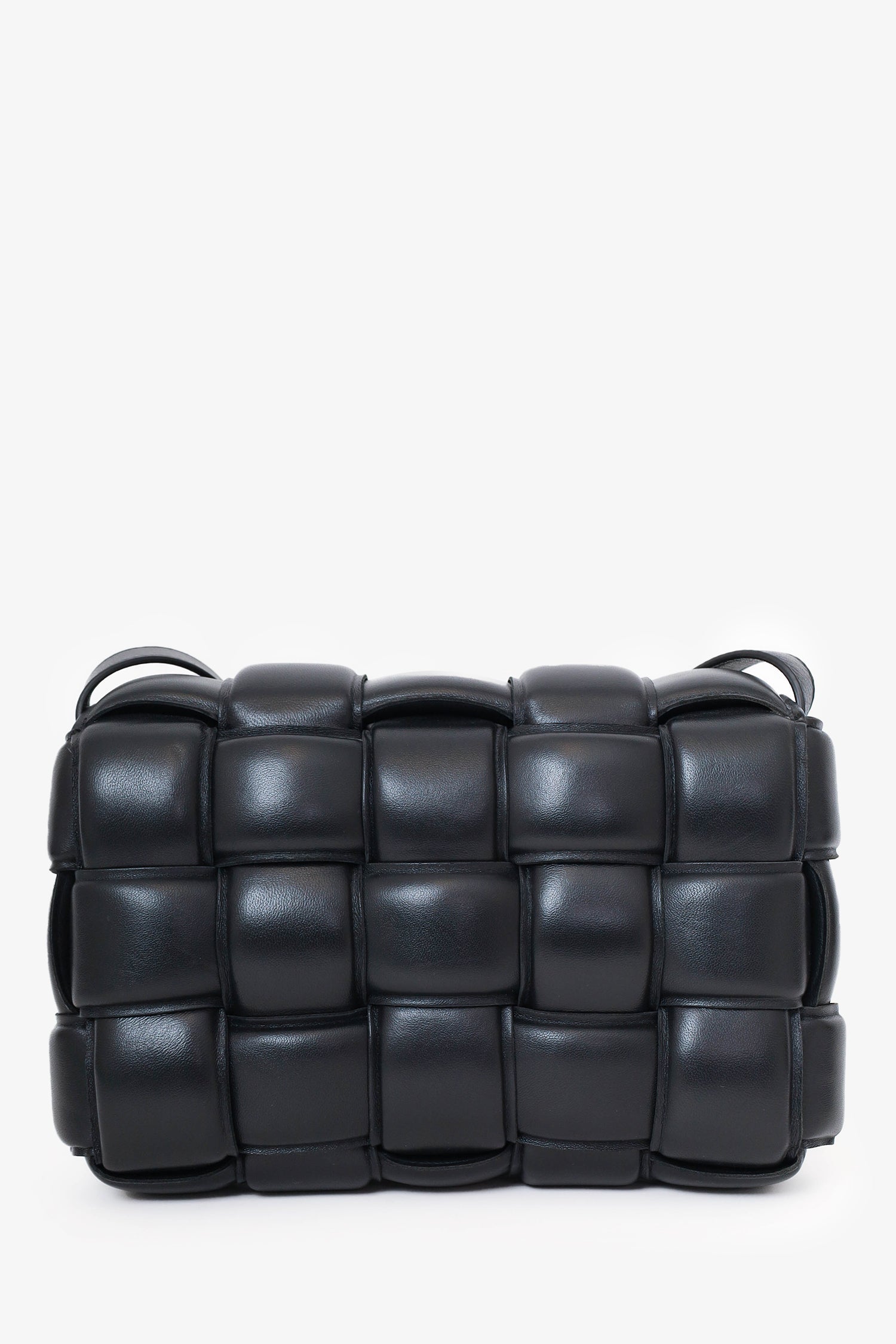 Bottega Veneta Black Leather "Padded Cassette" Shoulder Bag