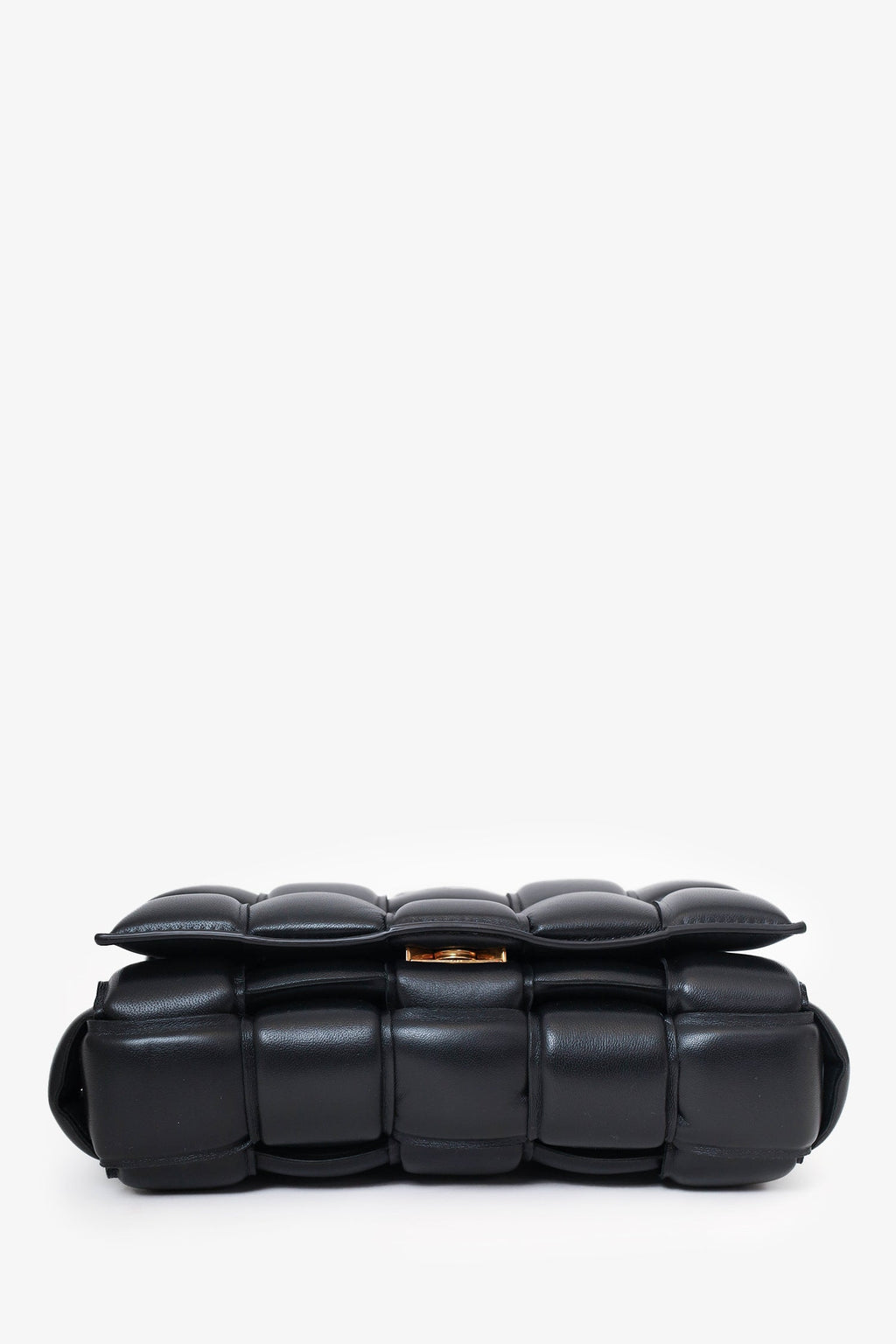 Bottega Veneta Black Leather "Padded Cassette" Shoulder Bag