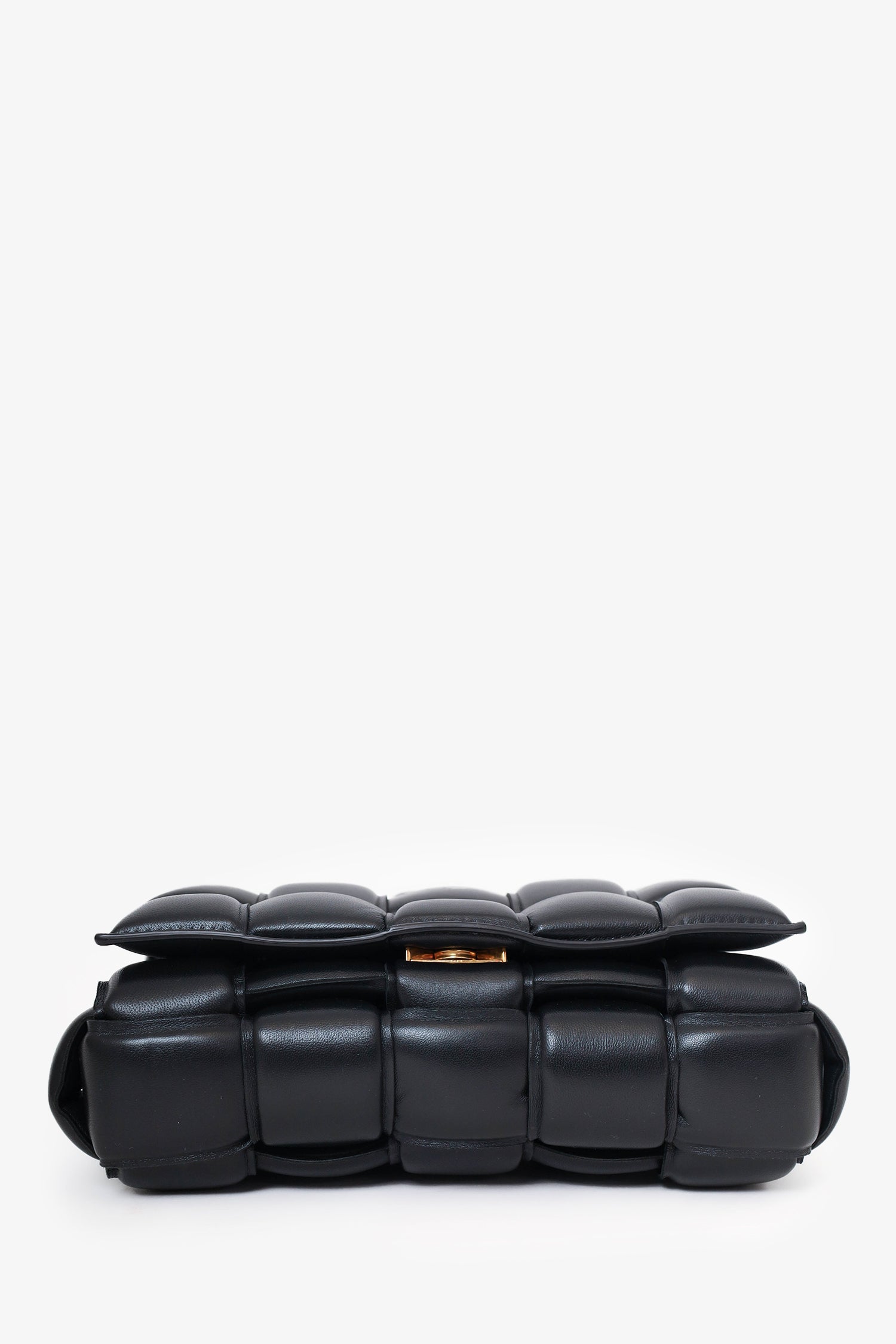 Bottega Veneta Black Leather "Padded Cassette" Shoulder Bag