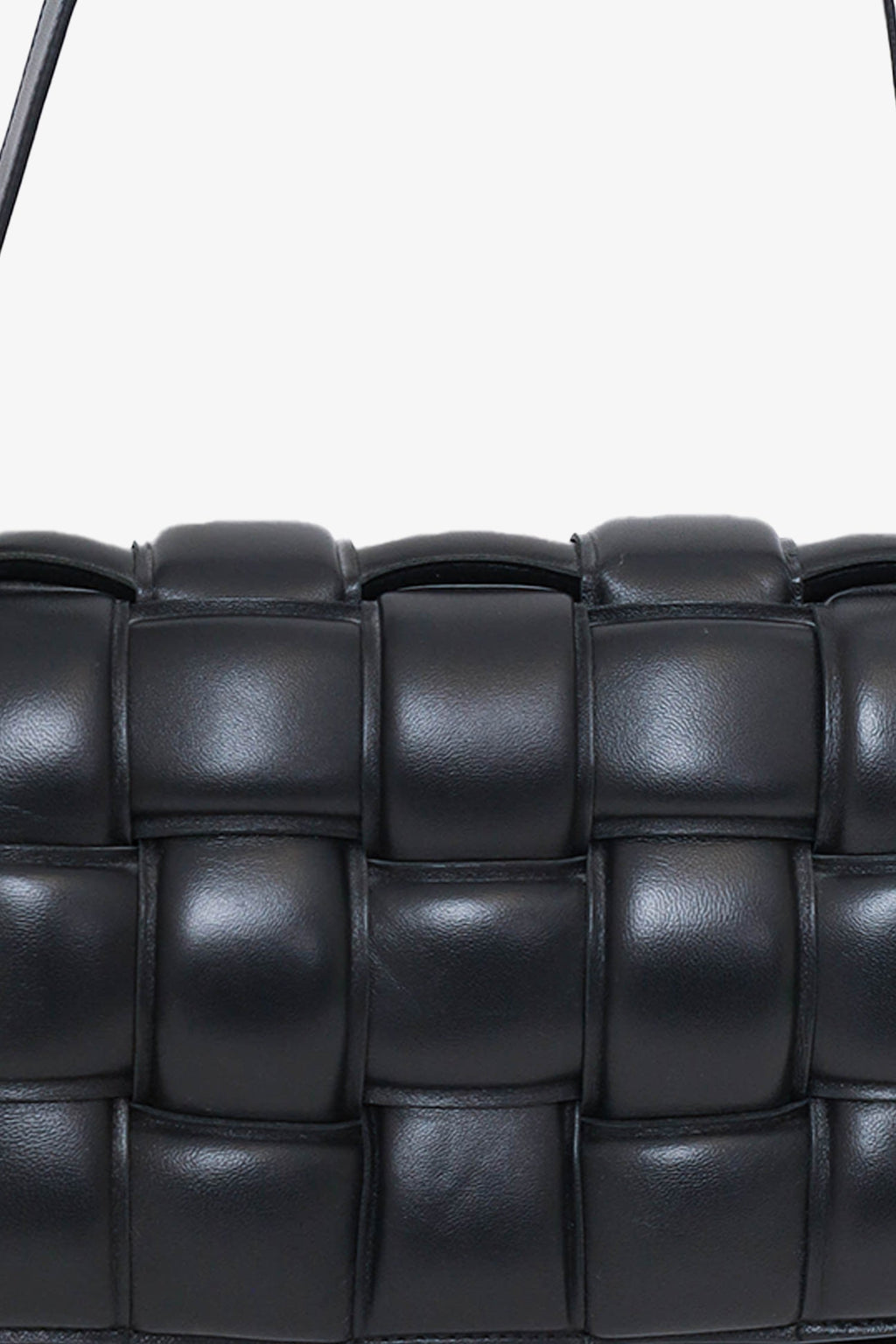 Bottega Veneta Black Leather "Padded Cassette" Shoulder Bag