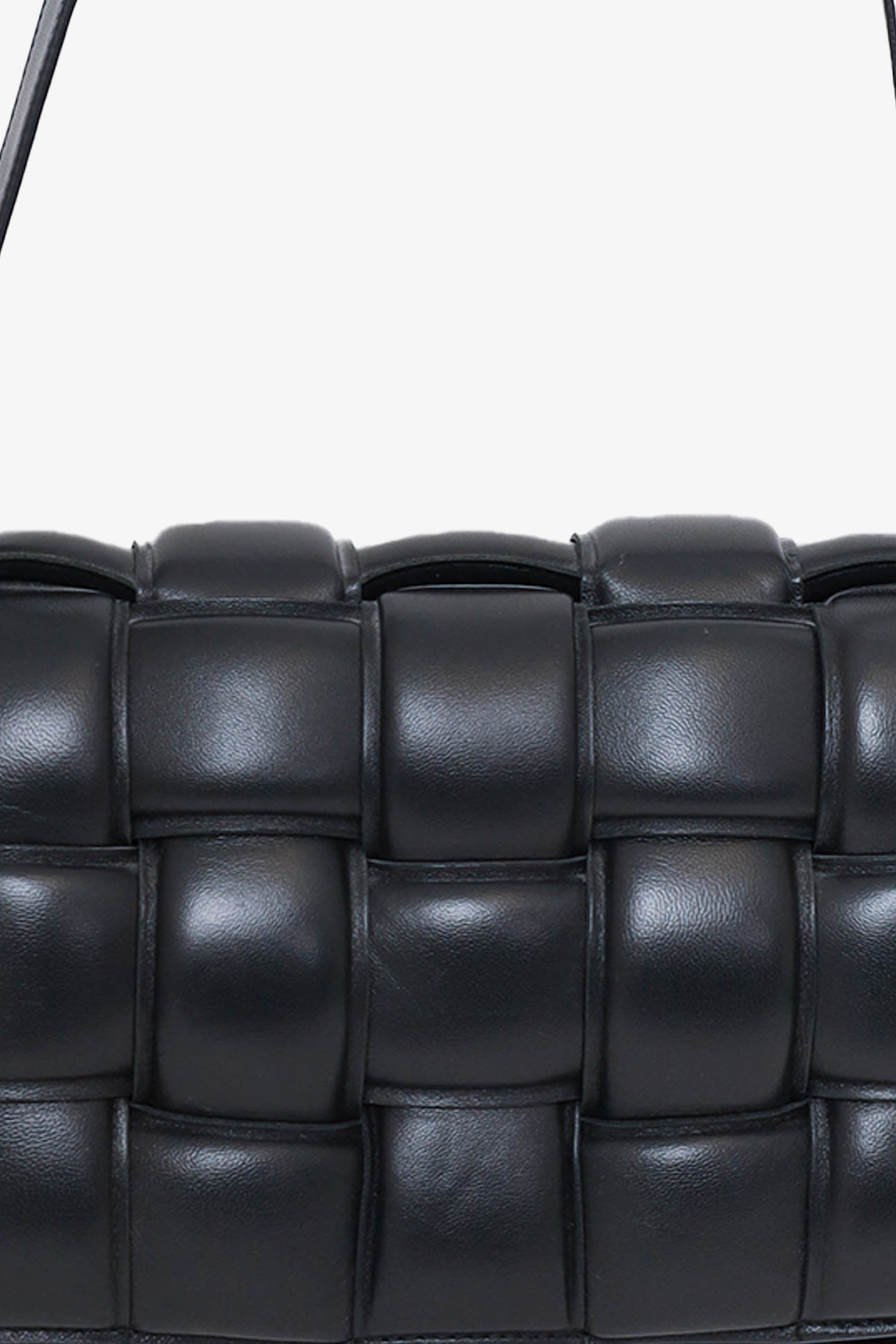 Bottega Veneta Black Leather "Padded Cassette" Shoulder Bag