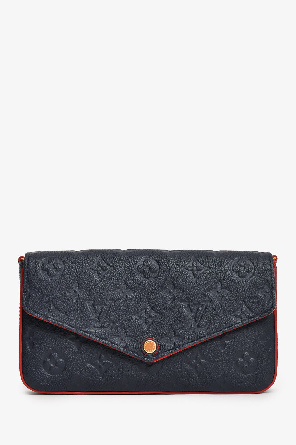 Louis Vuitton 2017 Navy/Red Leather Empriente Felicie Crossbody Bag