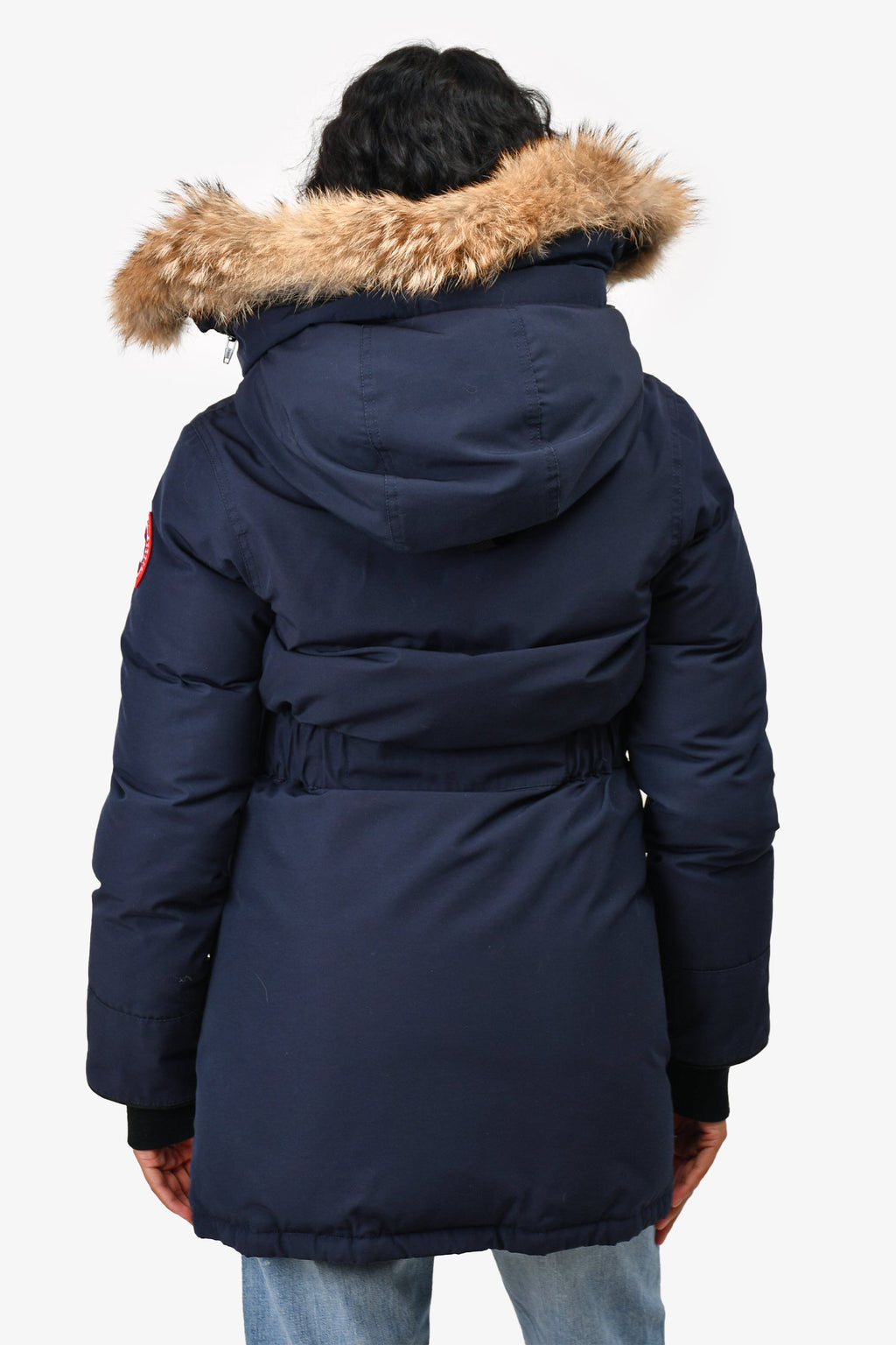 Canada Goose Navy Blue Trillium Parka With Fur Trimmed Hood Size XS