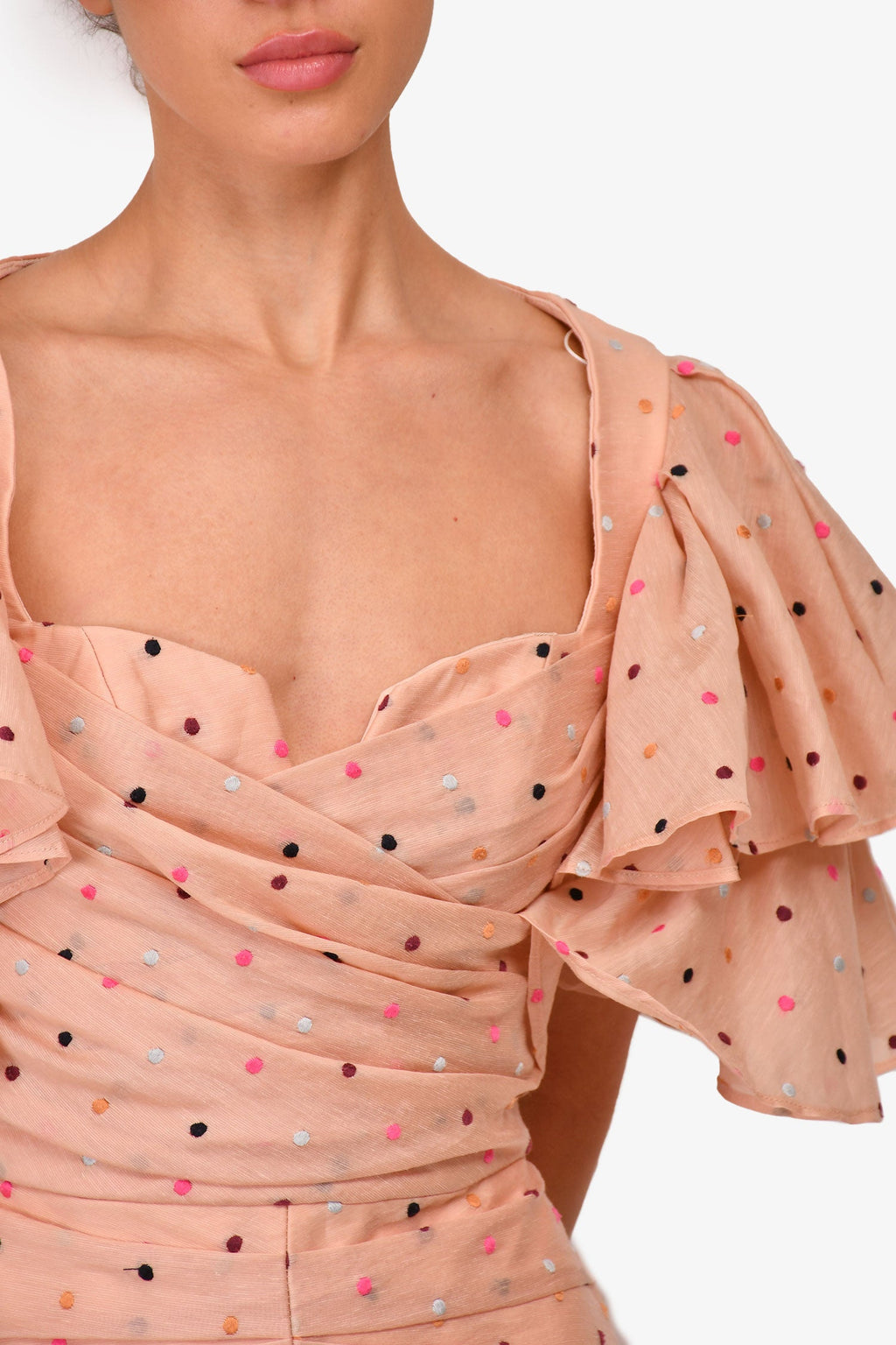 Acler Pink/Multicoloured Polka Dot Dress Size 2