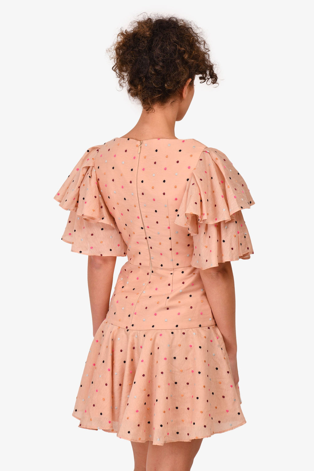 Acler Pink/Multicoloured Polka Dot Dress Size 2