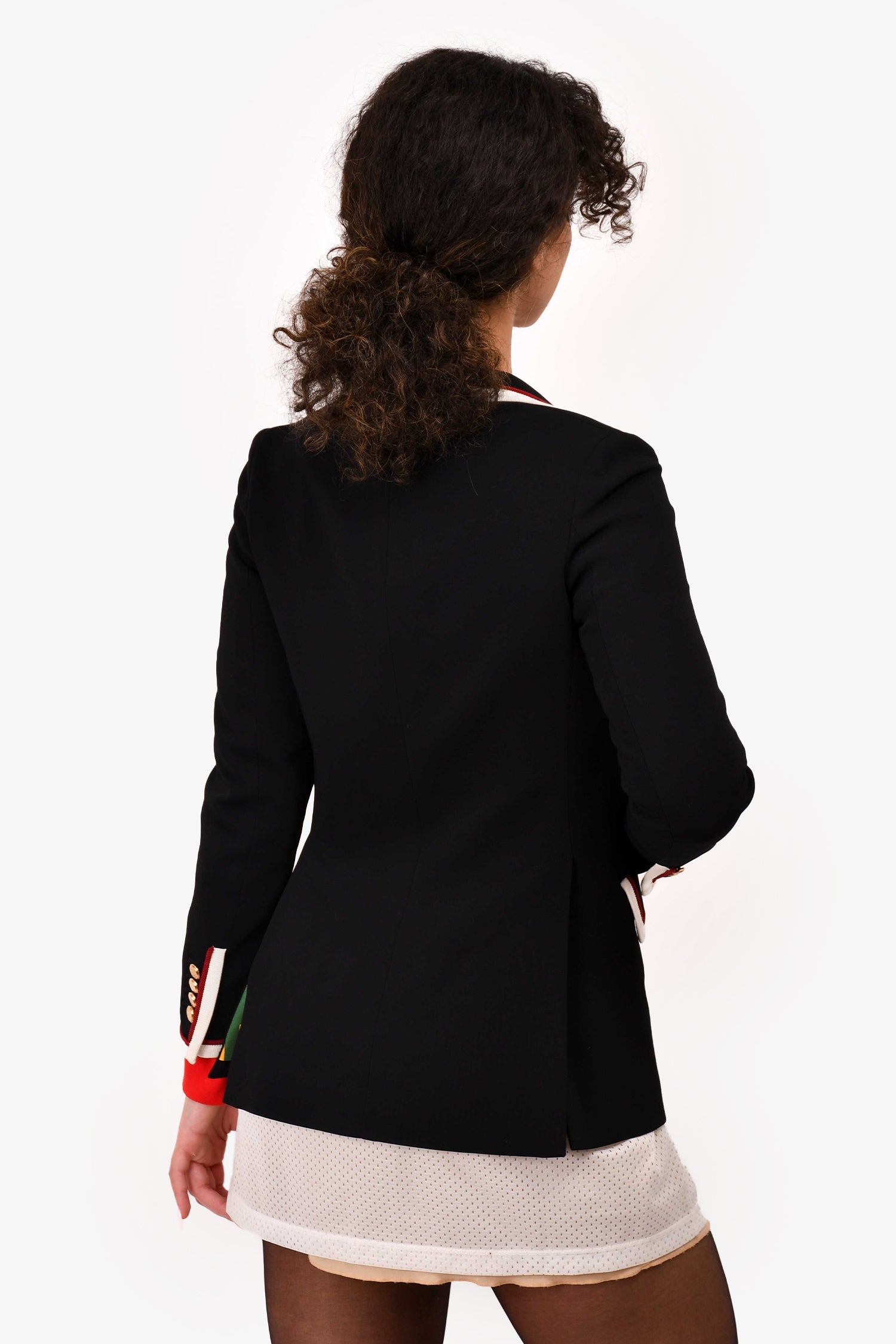 Gucci 2019 Runway Black 'Cady' Blazer Size 36