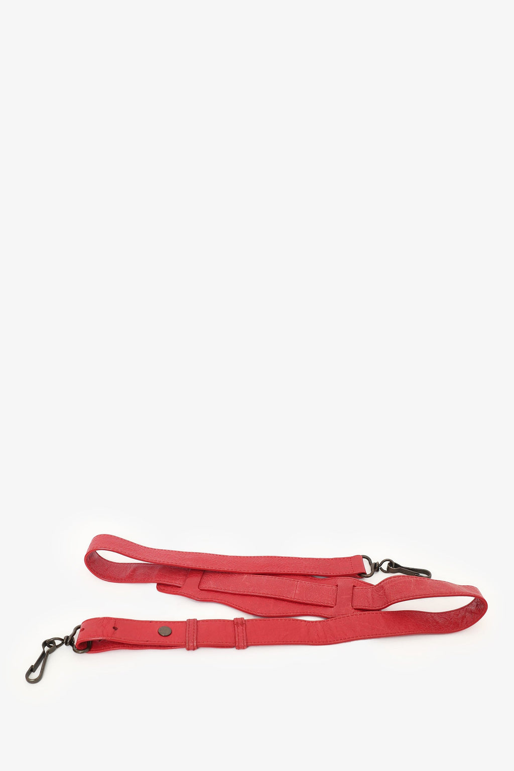 Balenciaga Red Lambskin Leather Giant 12 Motorcycle Town Bag with Strap