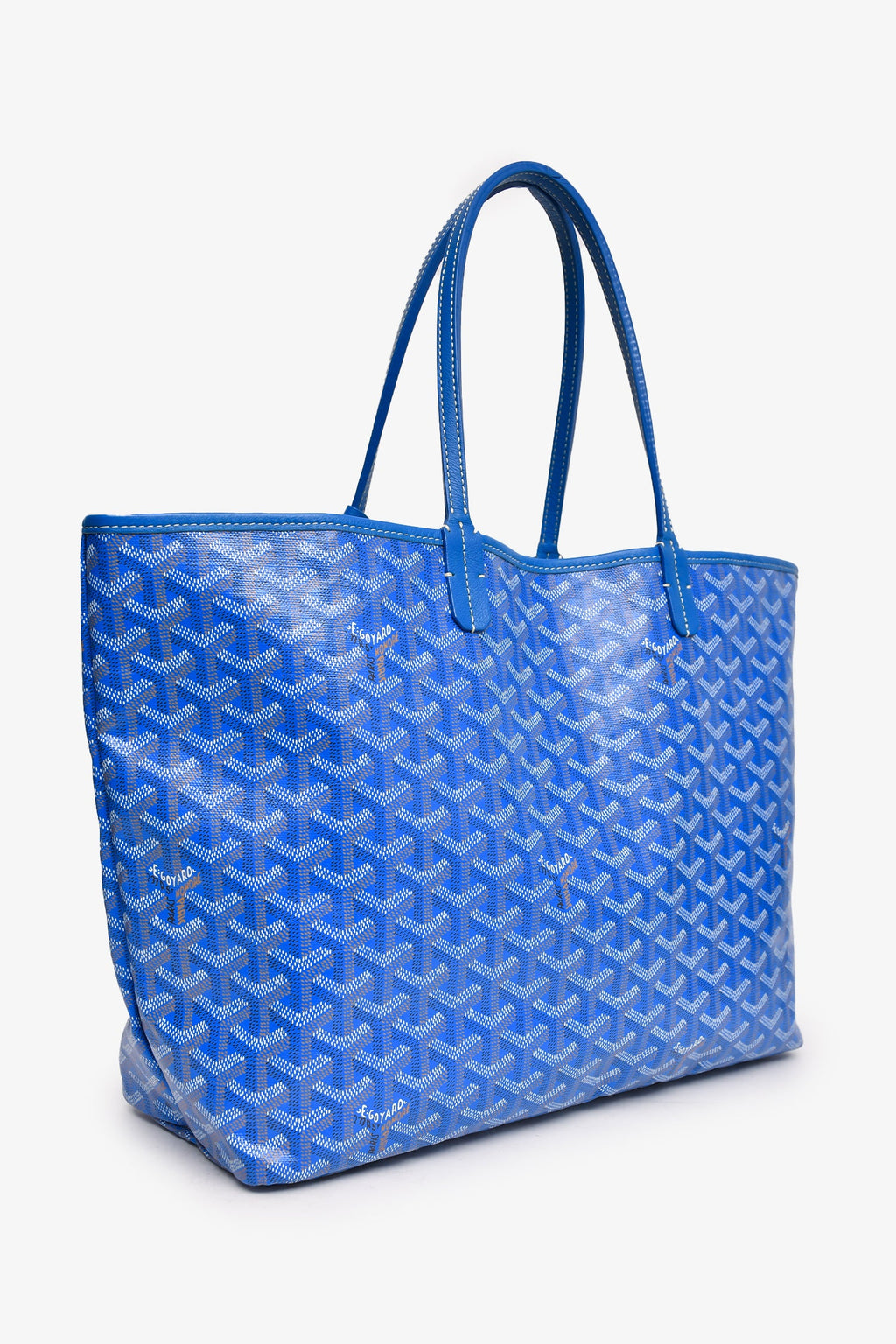 Goyard 2017 Blue Canvas St Louis PM Tote with Pouch