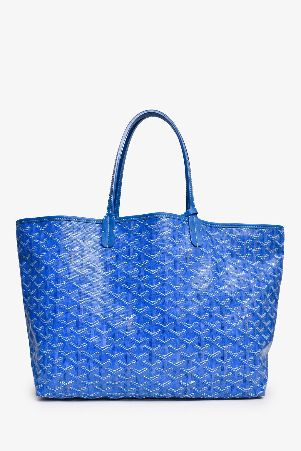 Goyard 2017 Blue Canvas St Louis PM Tote with Pouch