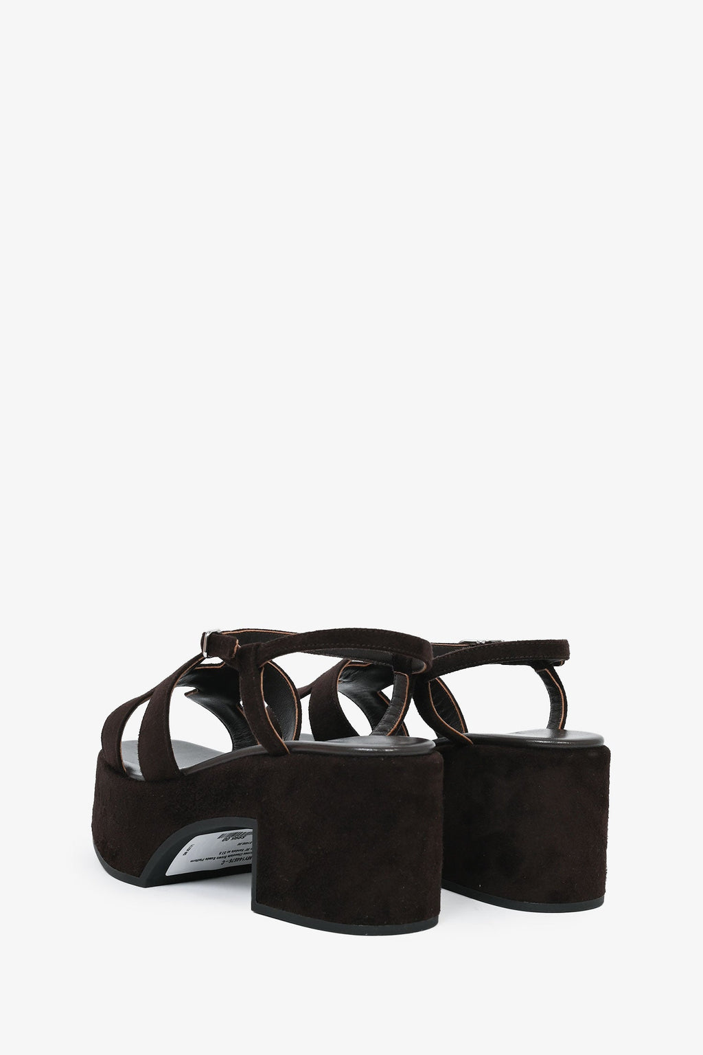 Hermes Chocolate Brown Suede Platform 'Jam 30' Sandals Size 37.5