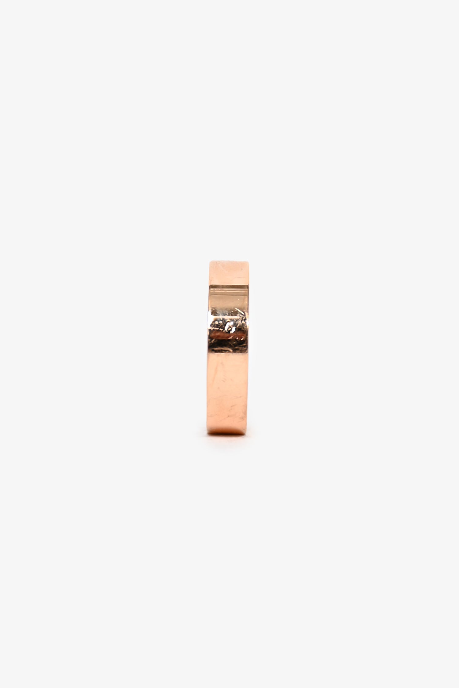 Hermès 18K Rose Gold 'Collier de Chien' Ring Small Model Size 58