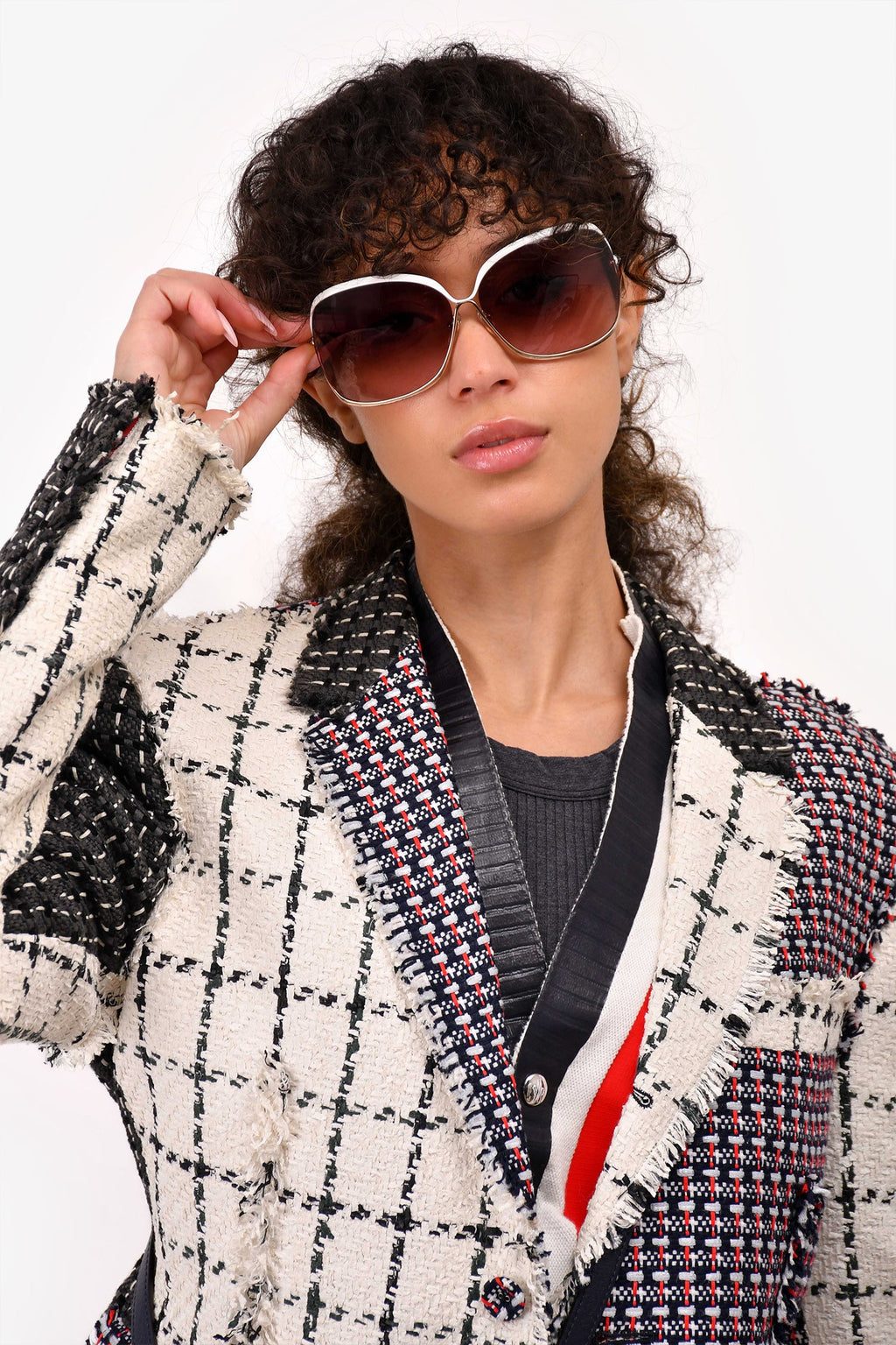Chrome Hearts Gold Tone/White Sunglasses