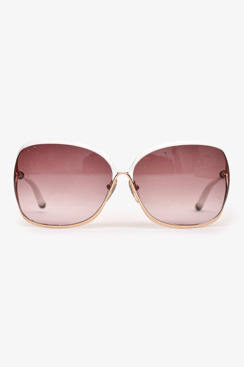 Chrome Hearts Gold Tone/White Sunglasses