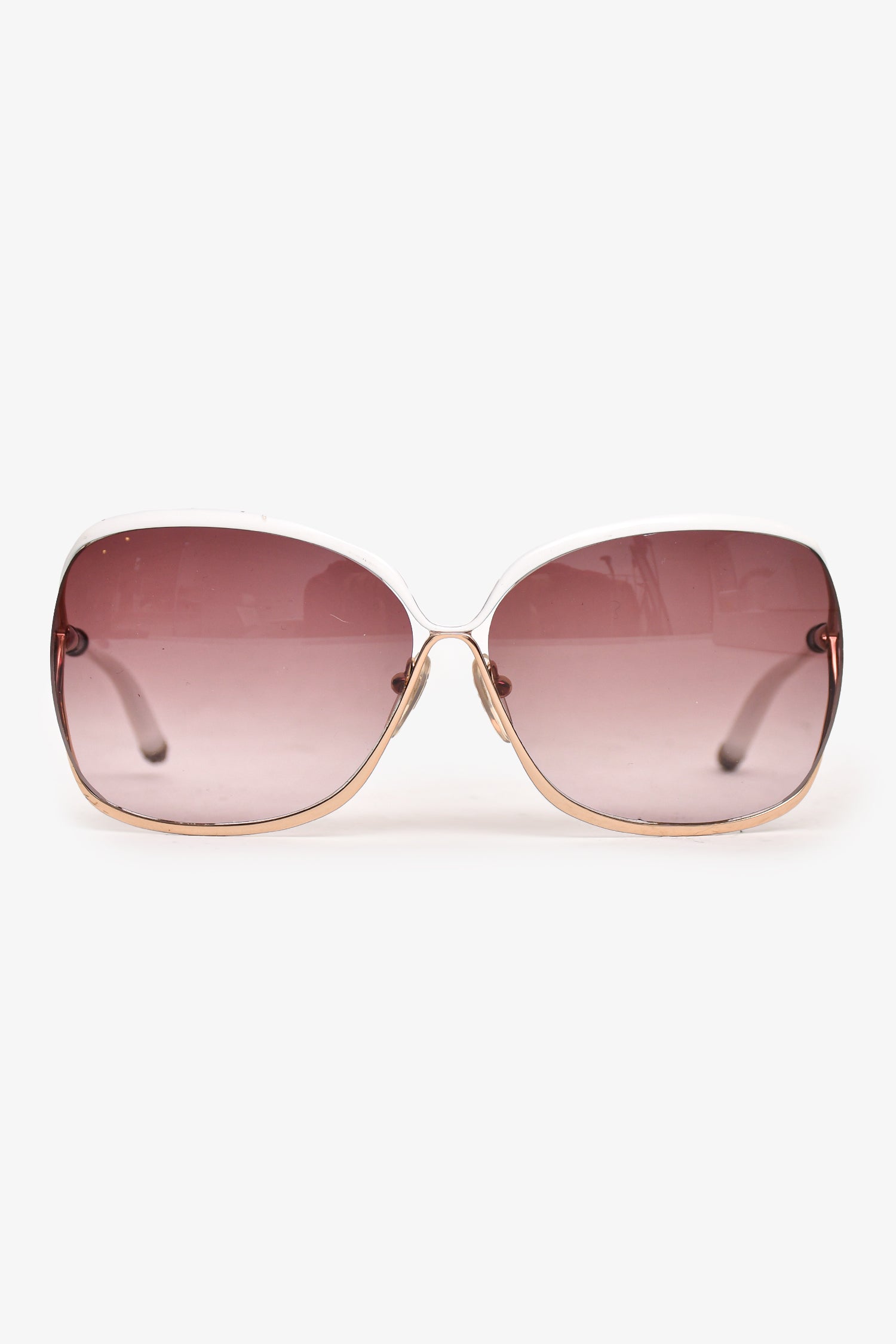 Chrome Hearts Gold Tone/White Sunglasses