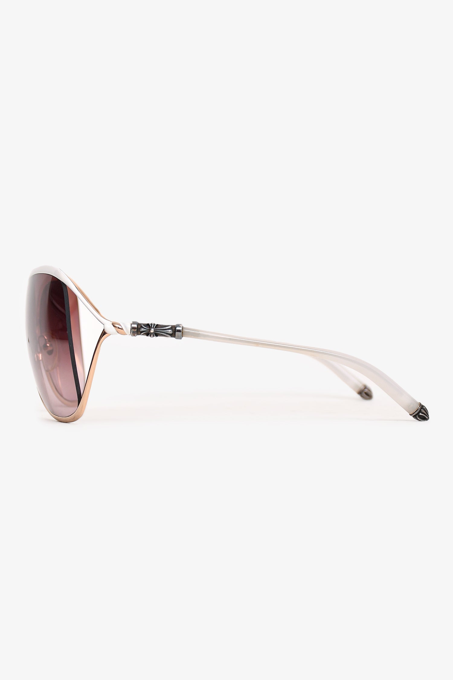 Chrome Hearts Gold Tone/White Sunglasses