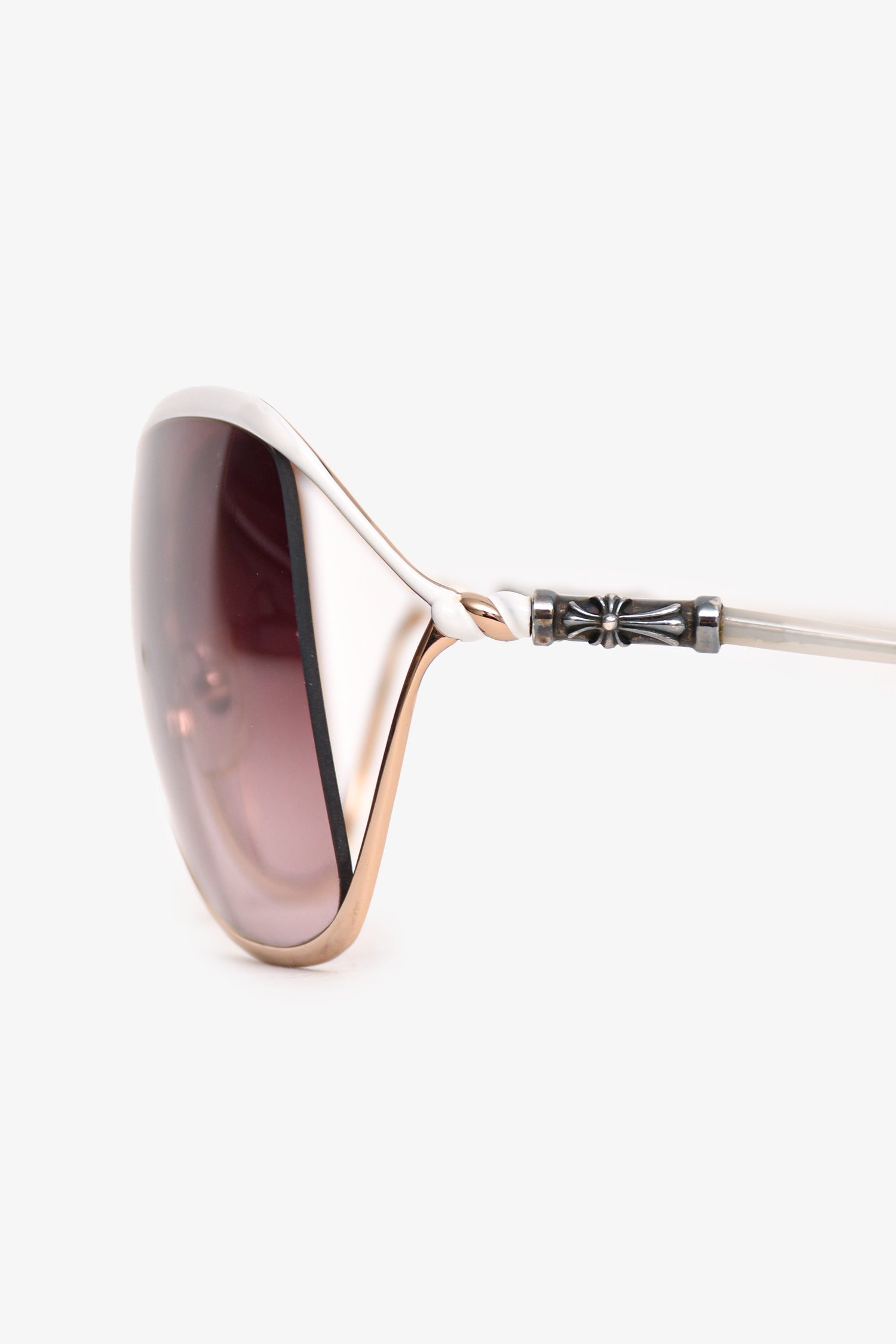Chrome Hearts Gold Tone/White Sunglasses
