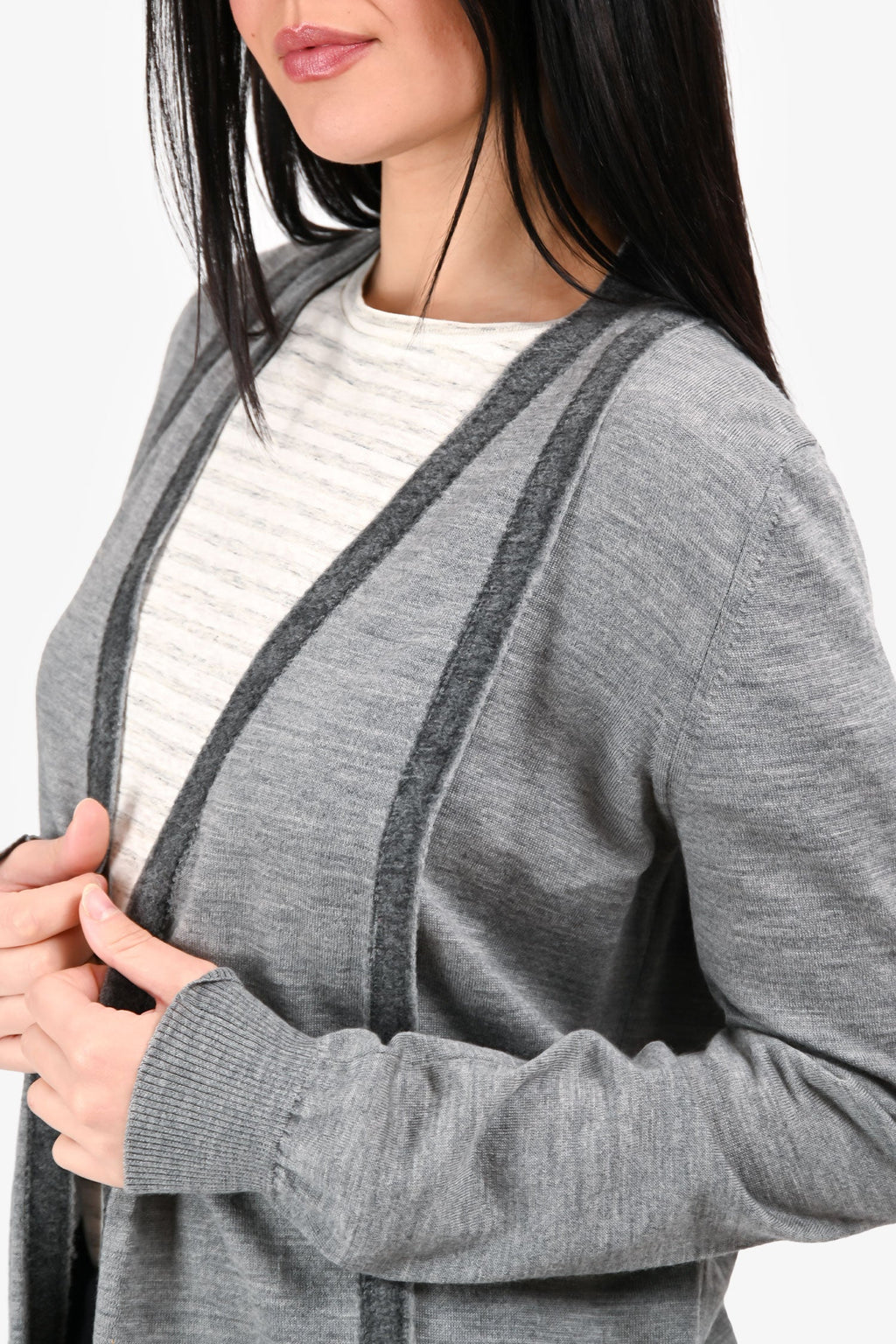 Sportmax Grey Wool/Silk Blend igan Size M