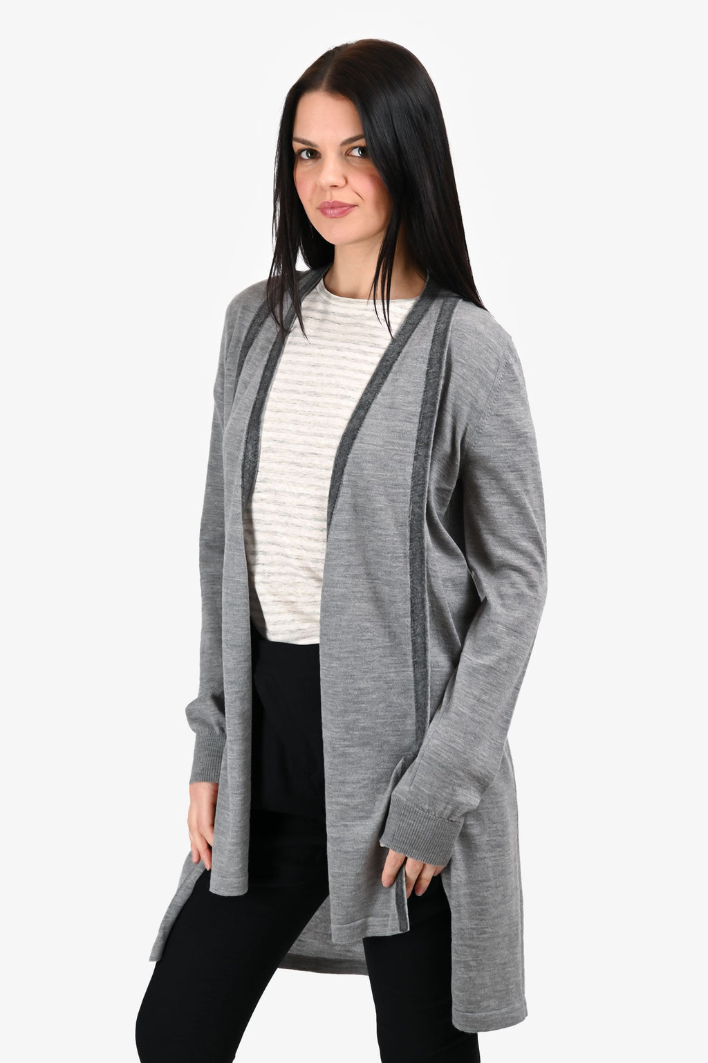 Sportmax Grey Wool/Silk Blend igan Size M