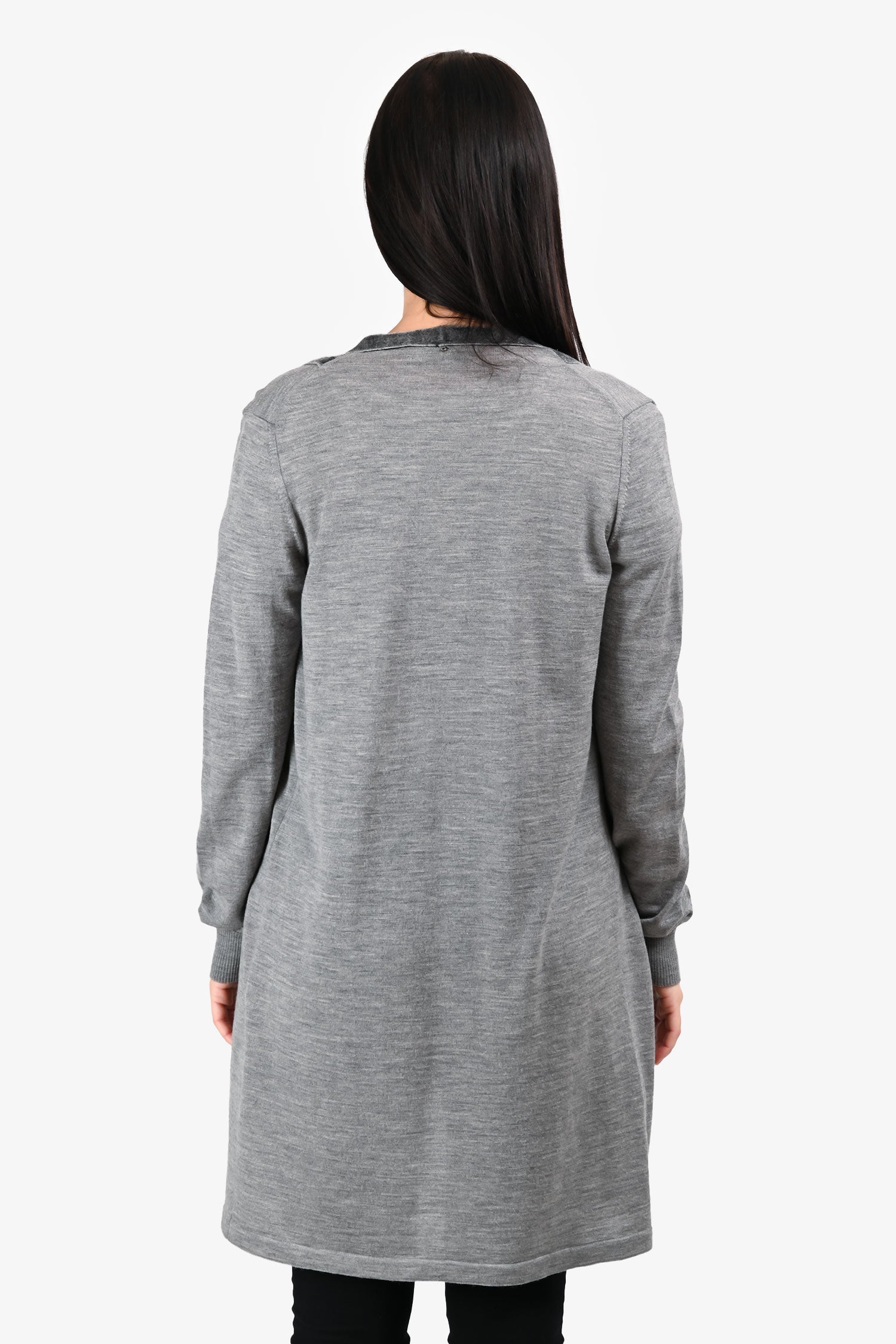 Sportmax Grey Wool/Silk Blend igan Size M