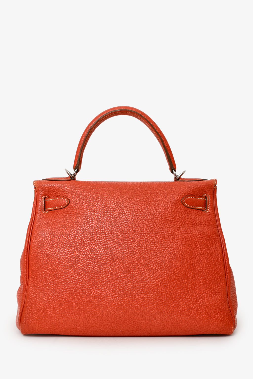 Hermès 2011 9M Salmon Togo Leather Kelly 28 Top Handle with Strap