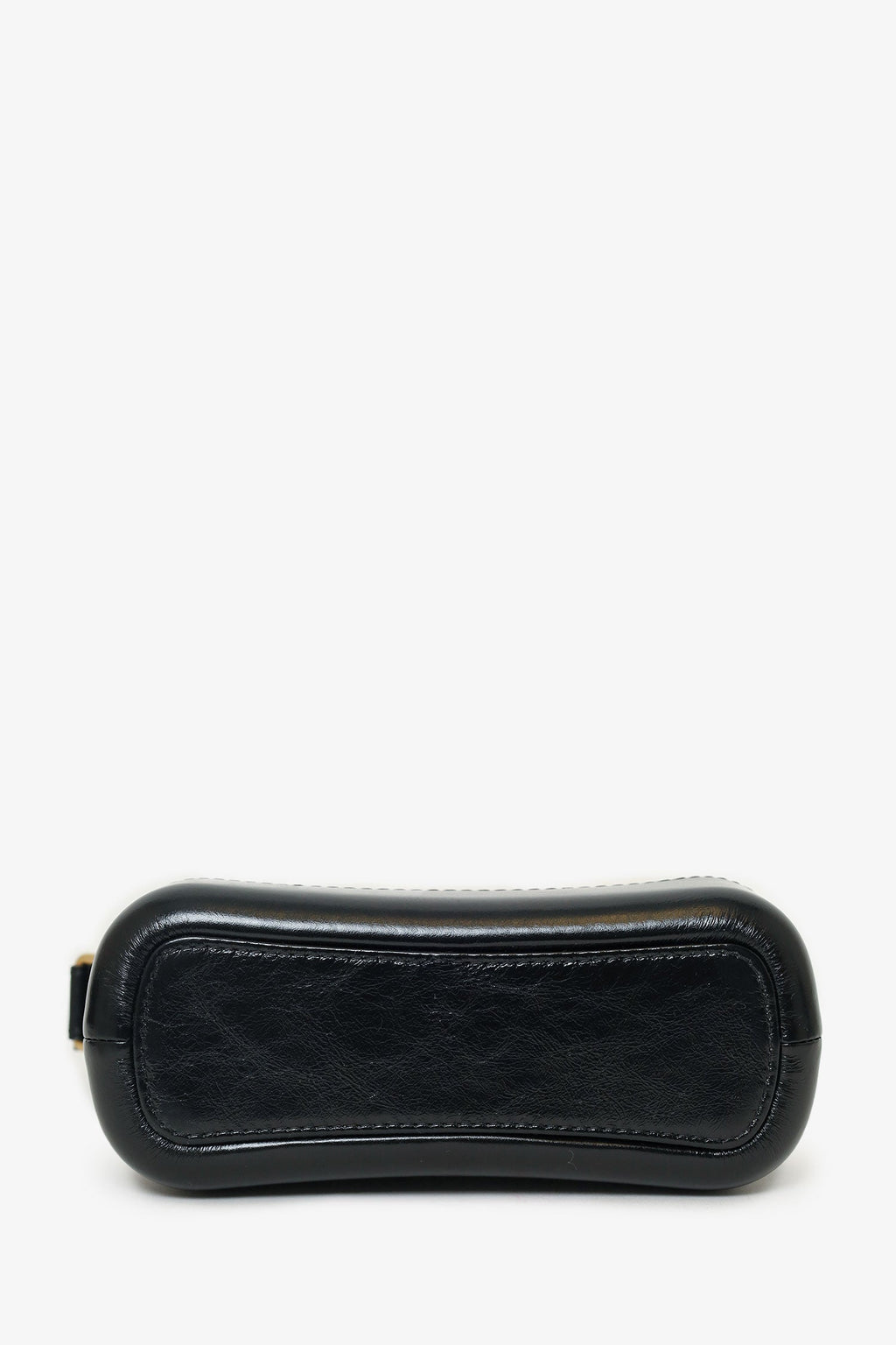 Pre-Loved Chanel™  2018 Black/White Lambskin Leather Small Gabrielle Bag